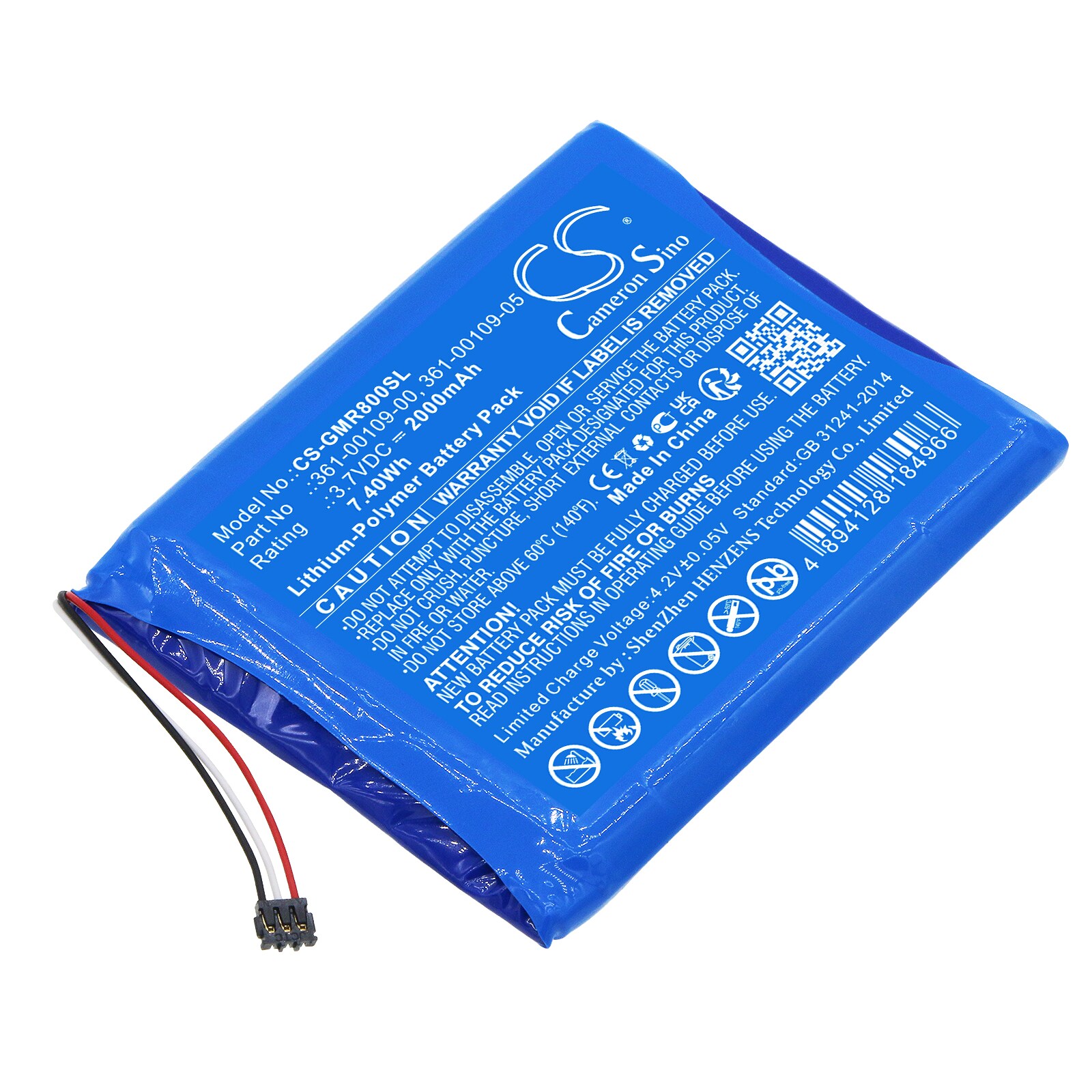 Batteri for navigator, GPS for Garmin DEZL OTR800, DEZL OTR800 MT-S, Overlander
