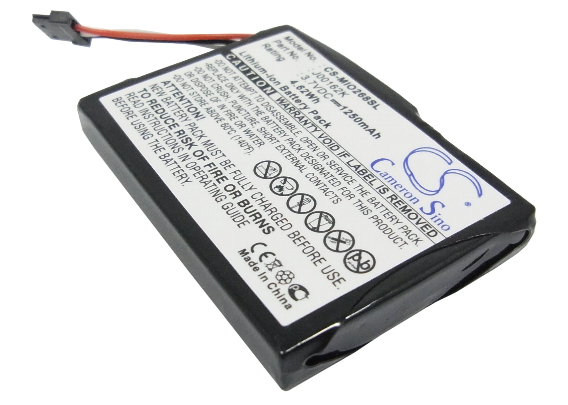 Batteri for Navigator, GPS for Mitac Mio 138, Mio 268, Mio 268 Plus og andre