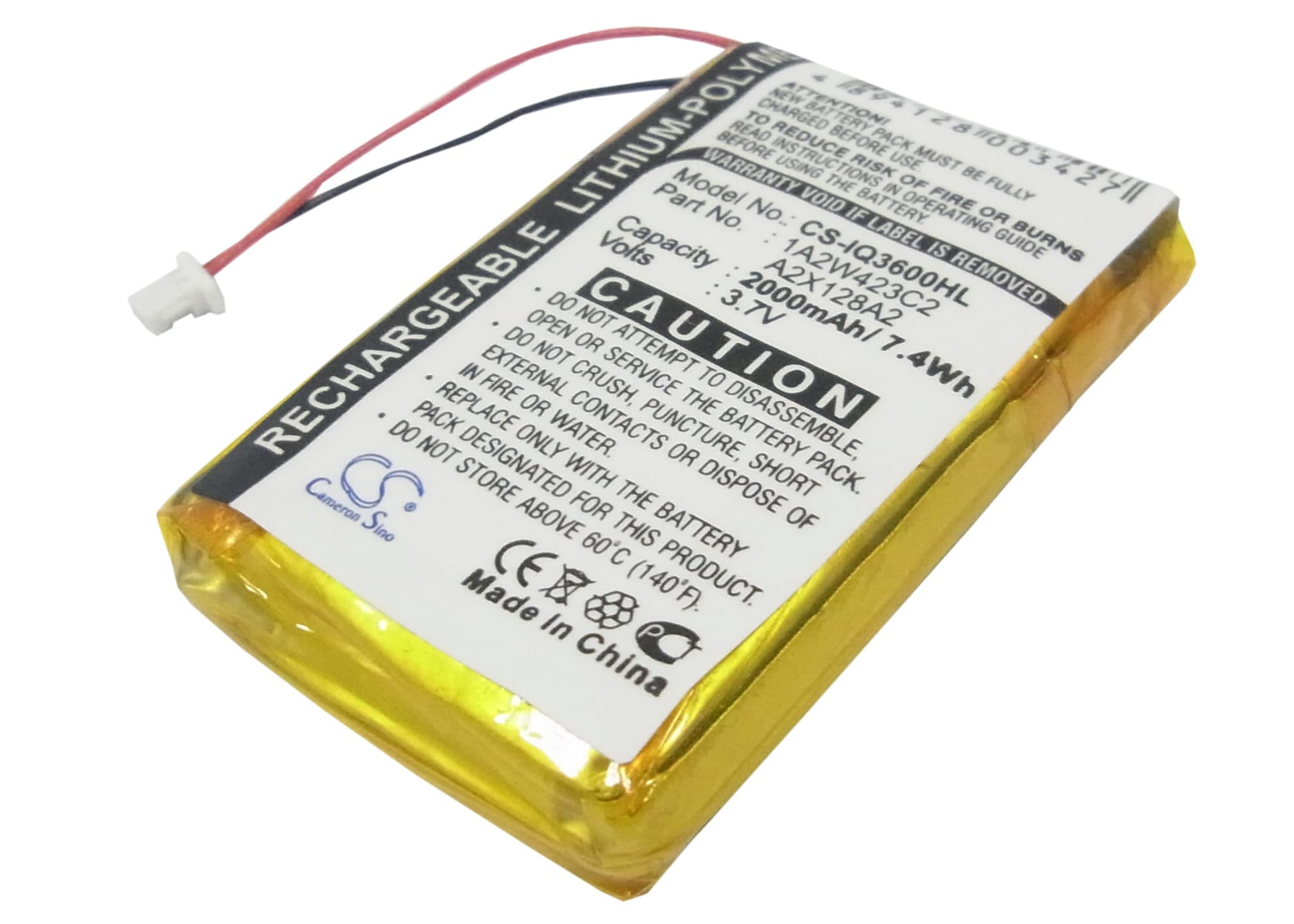 Batteri for navigator, GPS for Garmin iQue 3200, iQue 3600, iQue 3600a