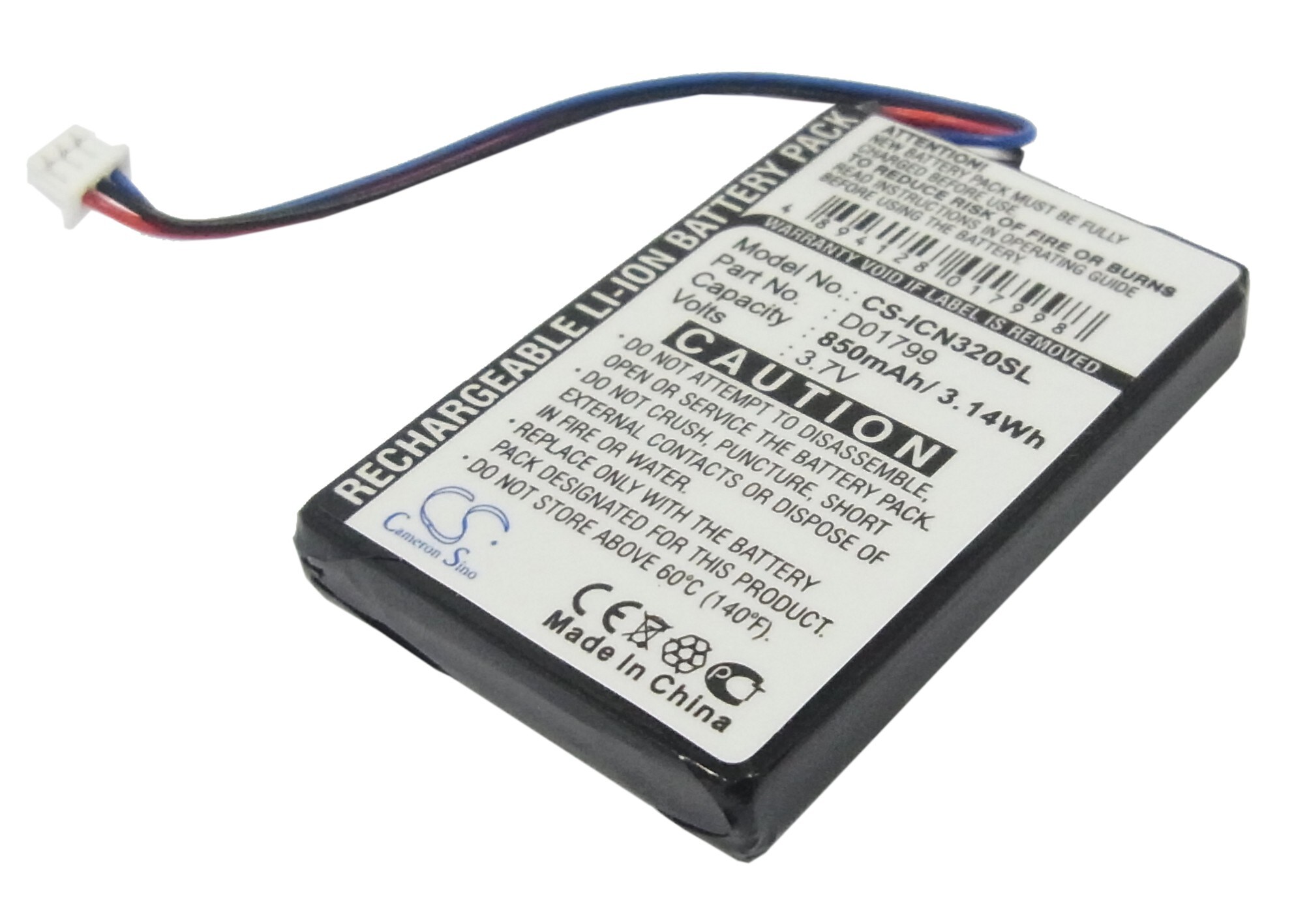 Batteri for Navigator, GPS for Navman iCN320, iCN330