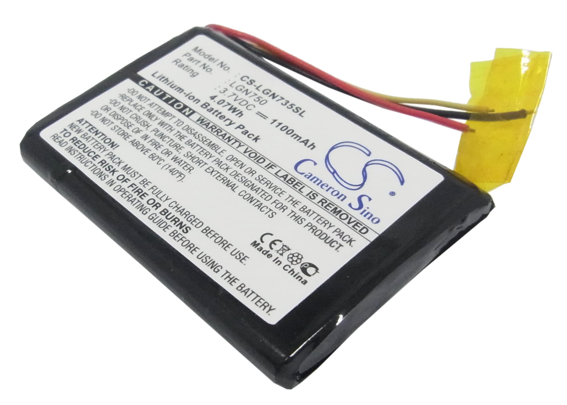 Batteri for navigator, GPS for LG LN700, LN704, LN705 osv.