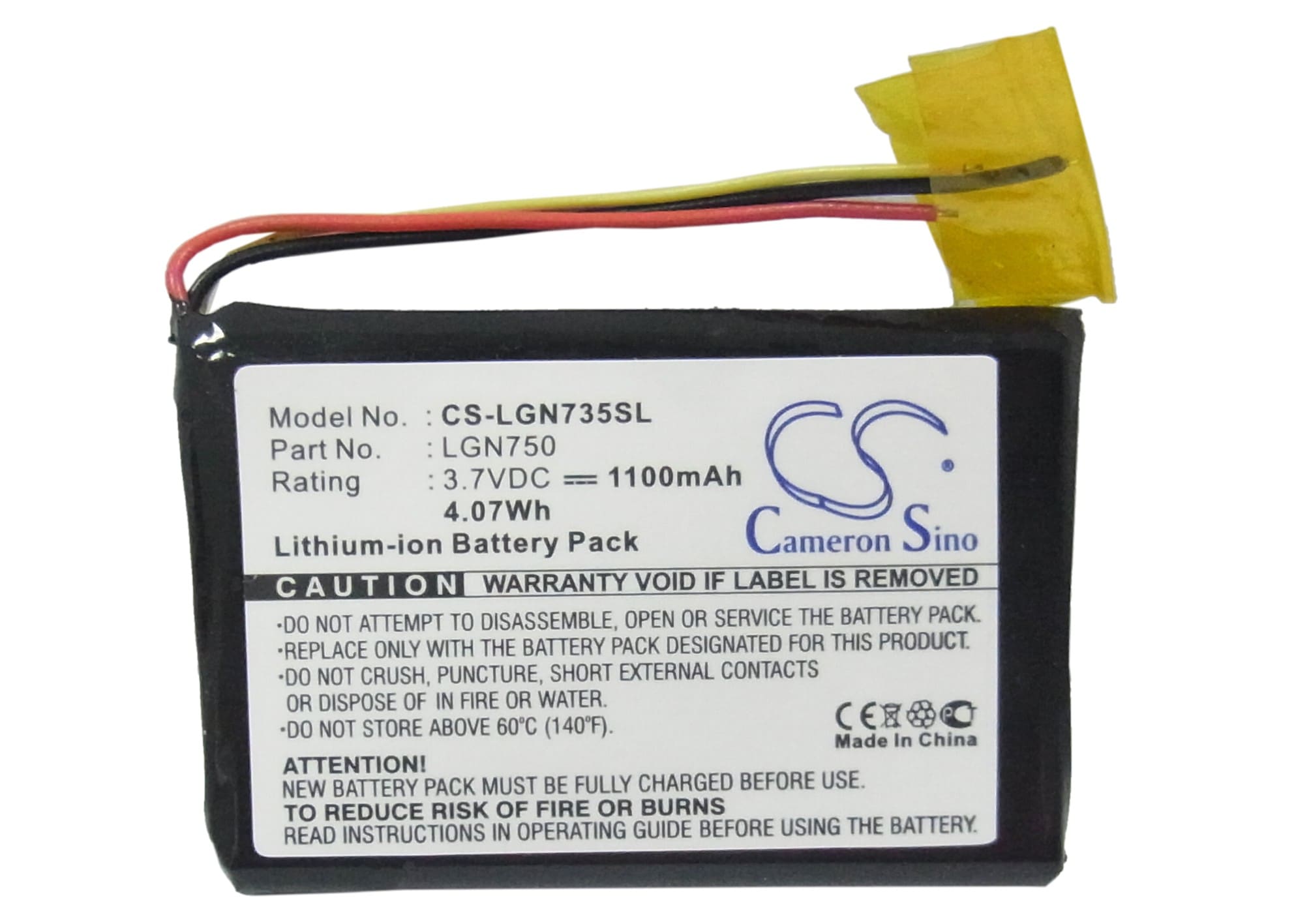 Batteri for navigator, GPS for LG LN700, LN704, LN705 osv.