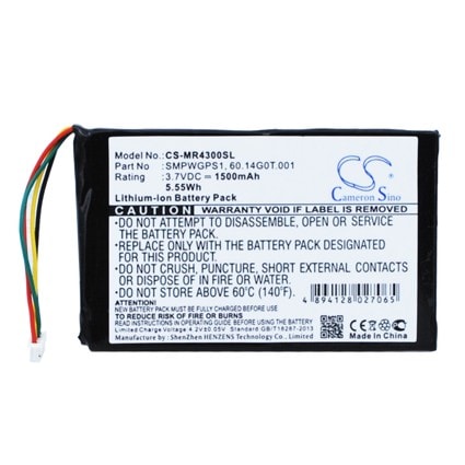 Batteri for Navigator, GPS for Magellan Maestro 4300, Maestro 4350, Maestro 4370