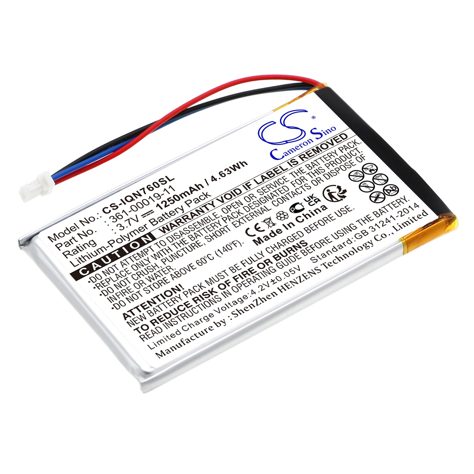 Batteri til Navigator, GPS for Garmin Nuvi 760, Nuvi 760T, Nuvi 710 og andre.