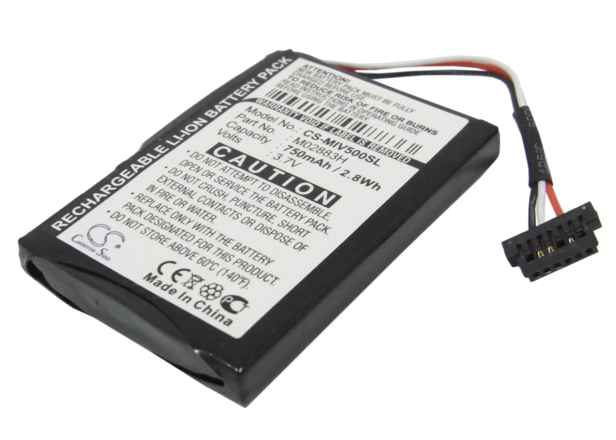 Batteri til Navigator, GPS for Mitac Mio Moov 500, Mio Moov 510, Mio Moov 560 og andre.