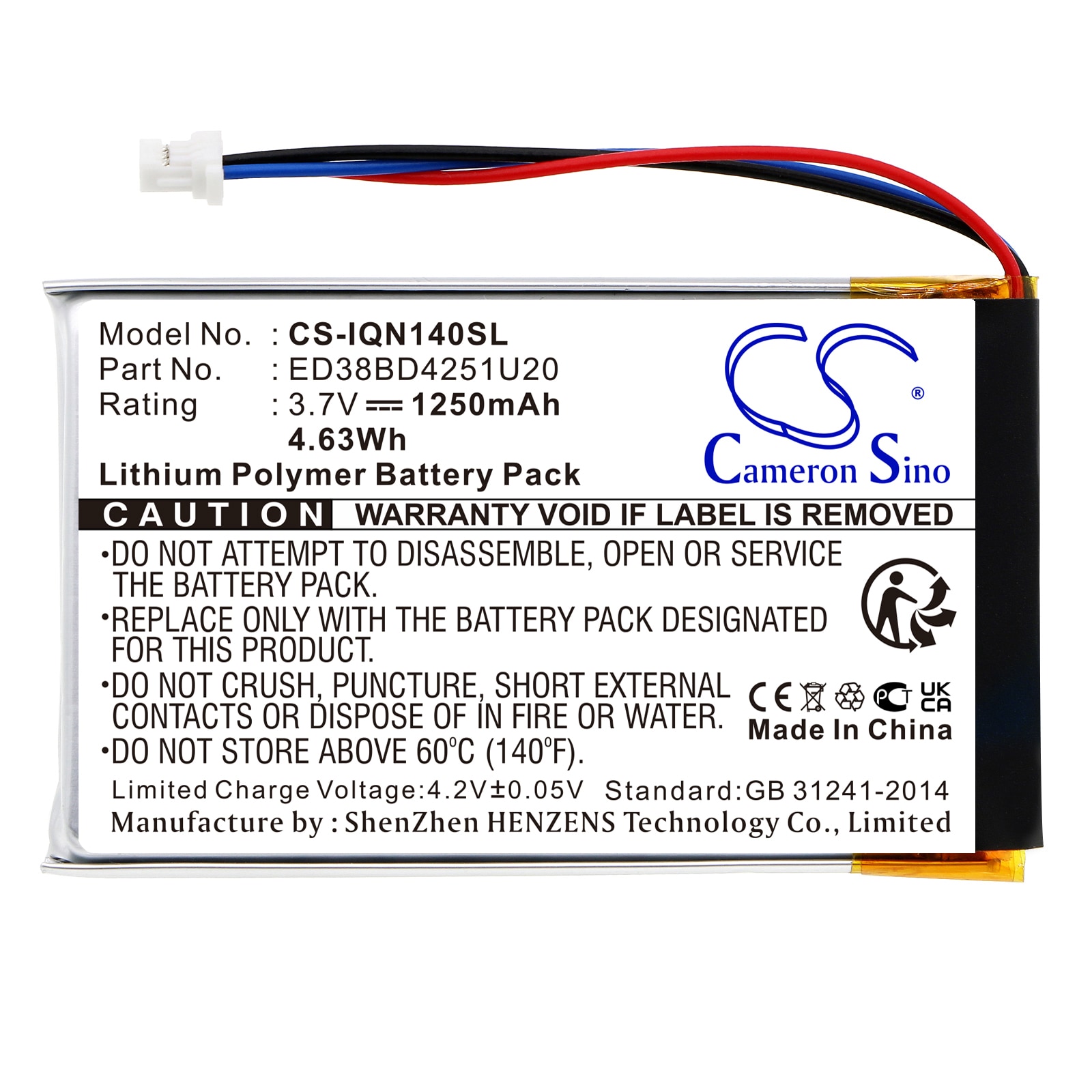 Batteri til Navigator, GPS for Garmin Nuvi 1400, Nuvi 1490T, Nuvi 1450 og andre.