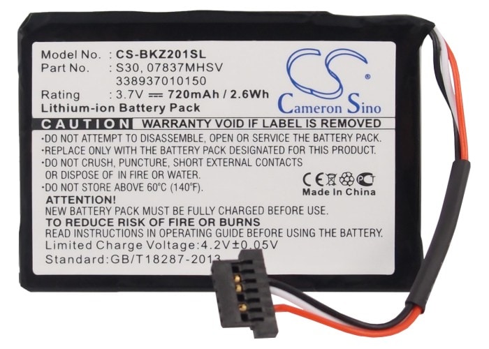 Batteri for Navigator, GPS for Becker Traffic Assist Z200, Traffic Assist Z201 osv.