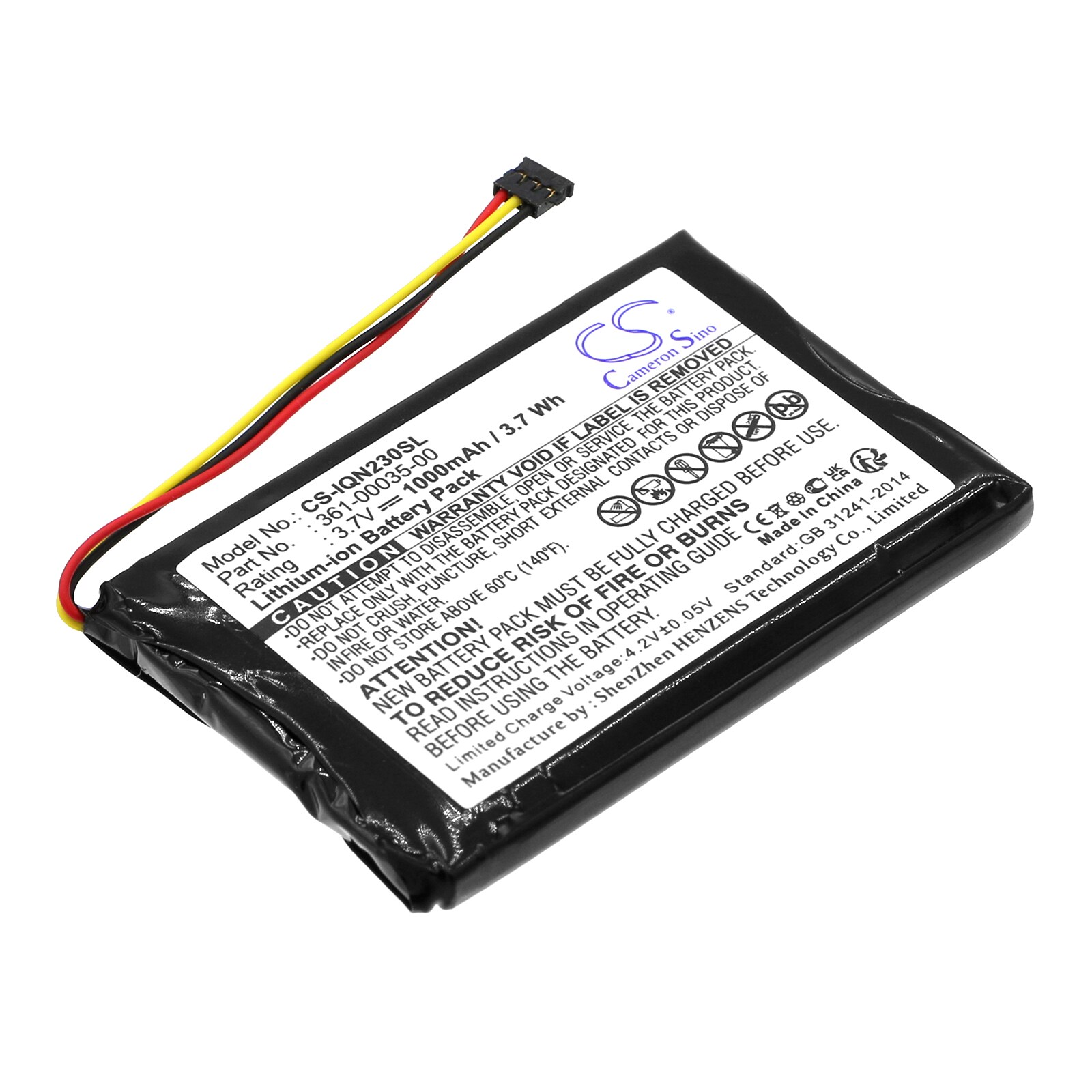 Batteri til Navigator, GPS for Garmin Nuvi 2300, Nuvi 2300LM, Nuvi 2350LT og andre.