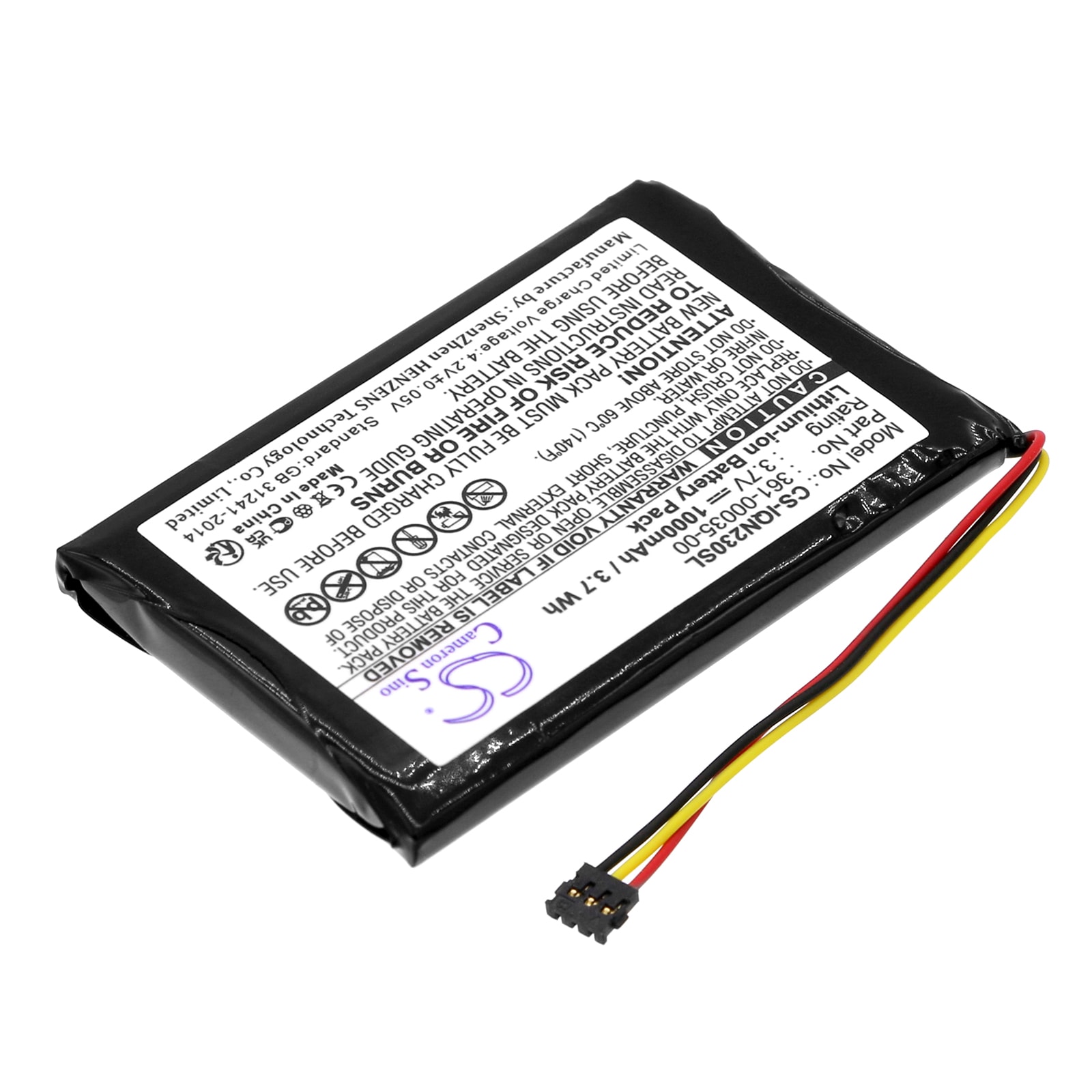 Batteri til Navigator, GPS for Garmin Nuvi 2300, Nuvi 2300LM, Nuvi 2350LT og andre.