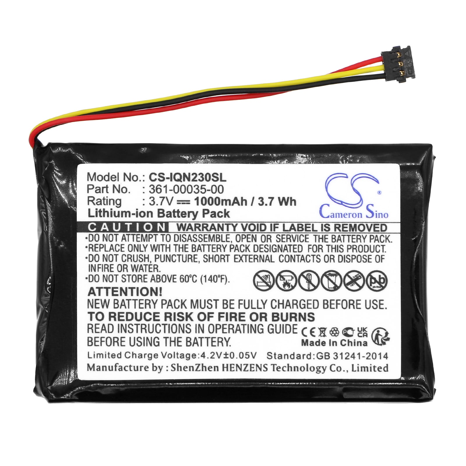 Batteri til Navigator, GPS for Garmin Nuvi 2300, Nuvi 2300LM, Nuvi 2350LT og andre.