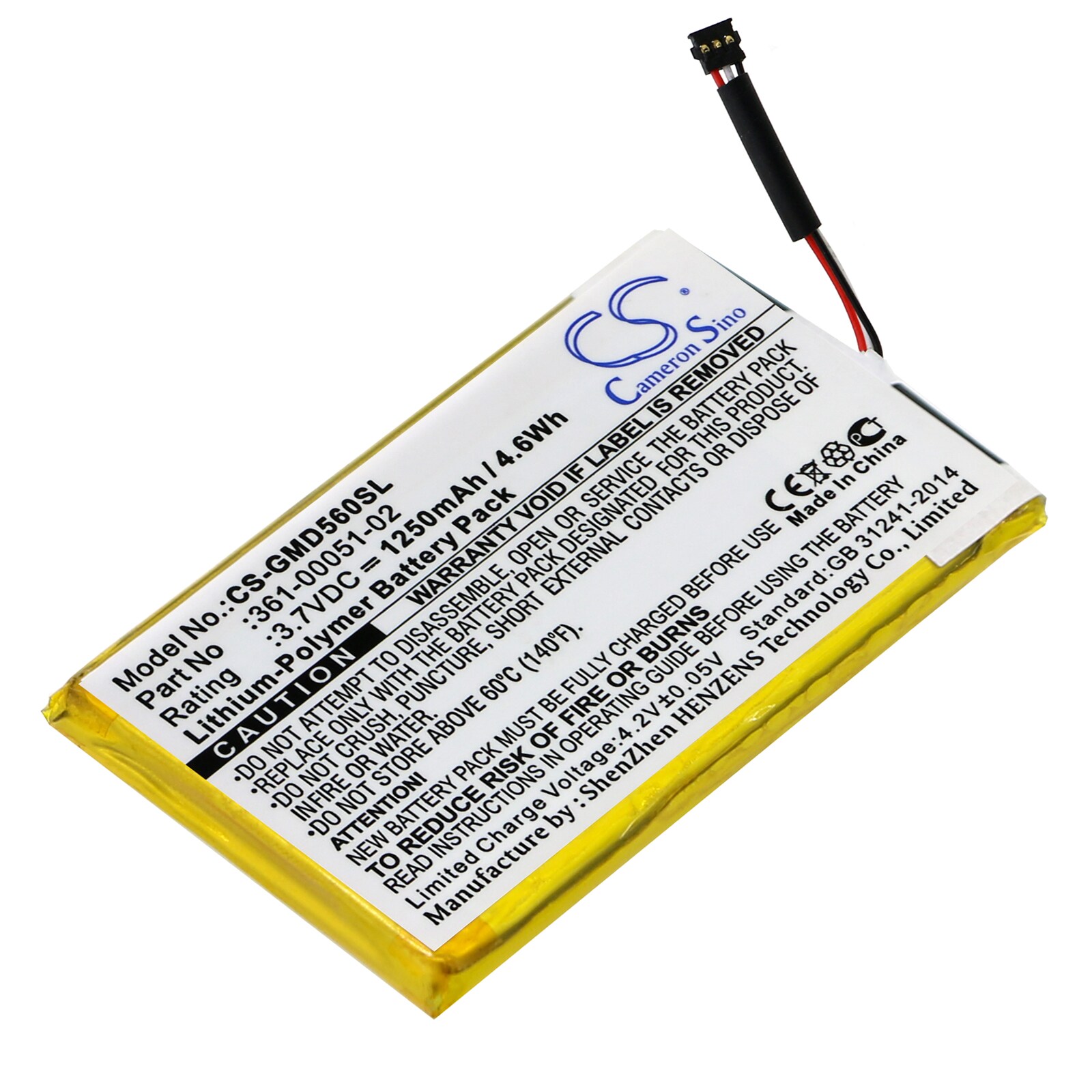 Batteri for navigator, GPS for Garmin Dezl 560LMT, Dezl 560LT, Dezl 650LM og andre.