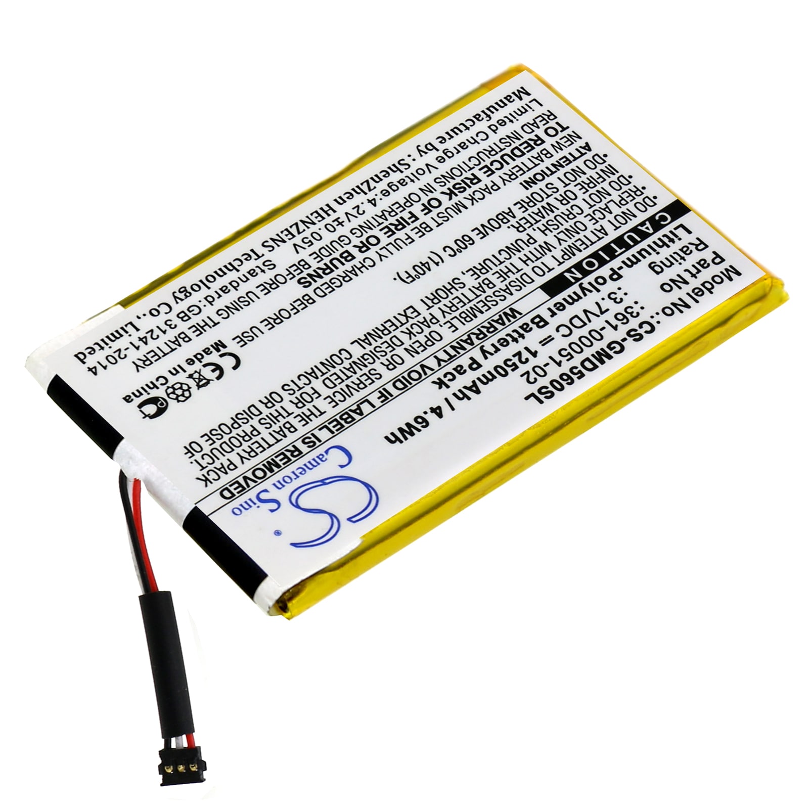 Batteri for navigator, GPS for Garmin Dezl 560LMT, Dezl 560LT, Dezl 650LM og andre.