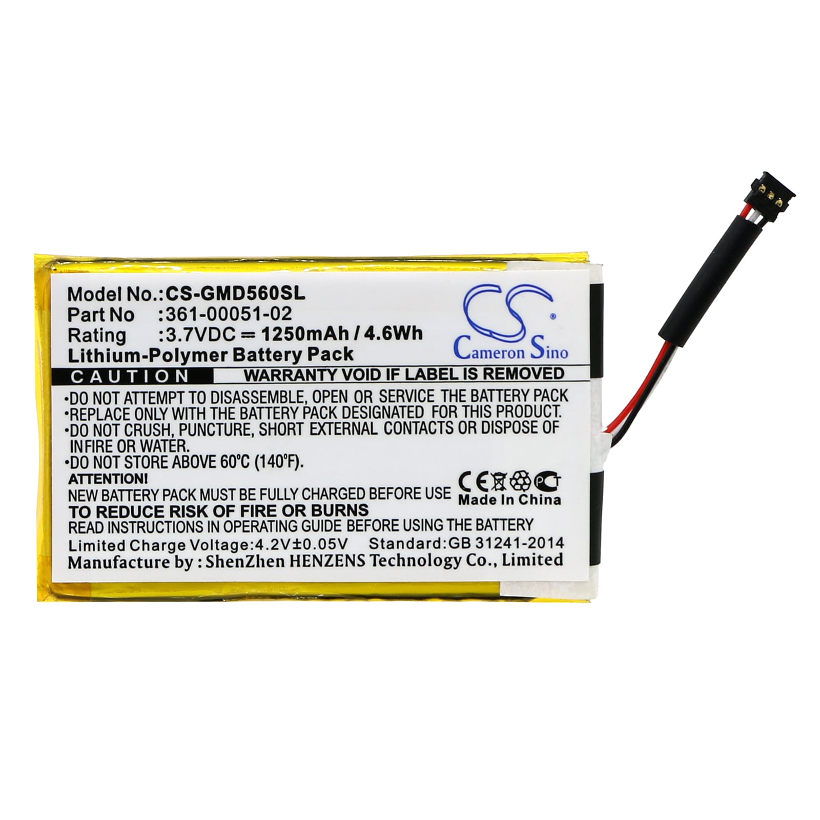 Batteri for navigator, GPS for Garmin Dezl 560LMT, Dezl 560LT, Dezl 650LM og andre.