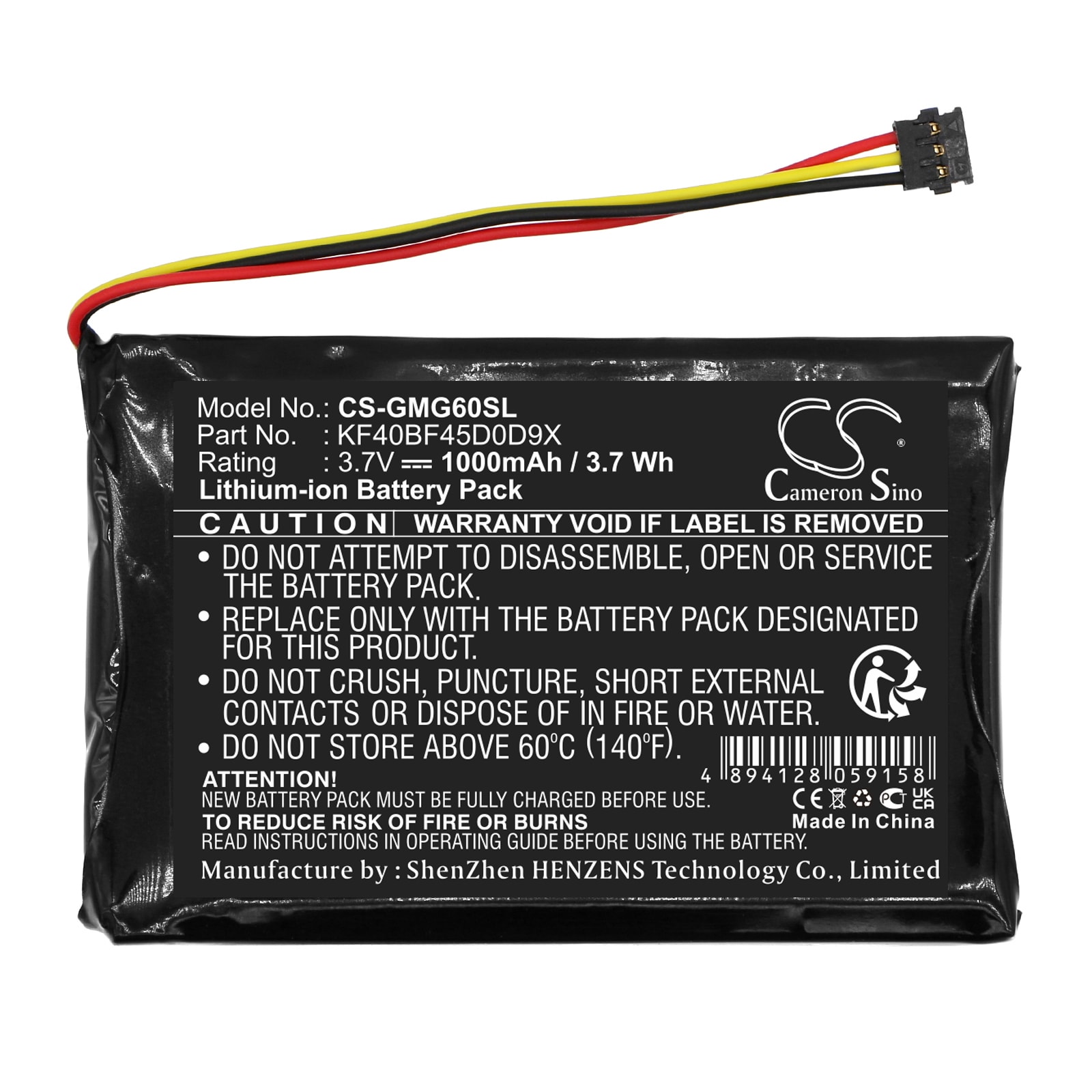 Batteri for navigator, GPS for Garmin Approach G6