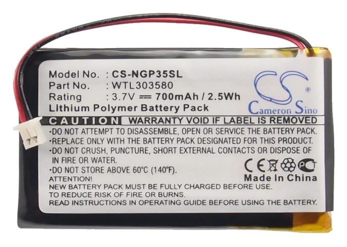 Batteri for Navigator, GPS for Navgear Streetmate GT-35, Streetmate GT-35 3D og andre.