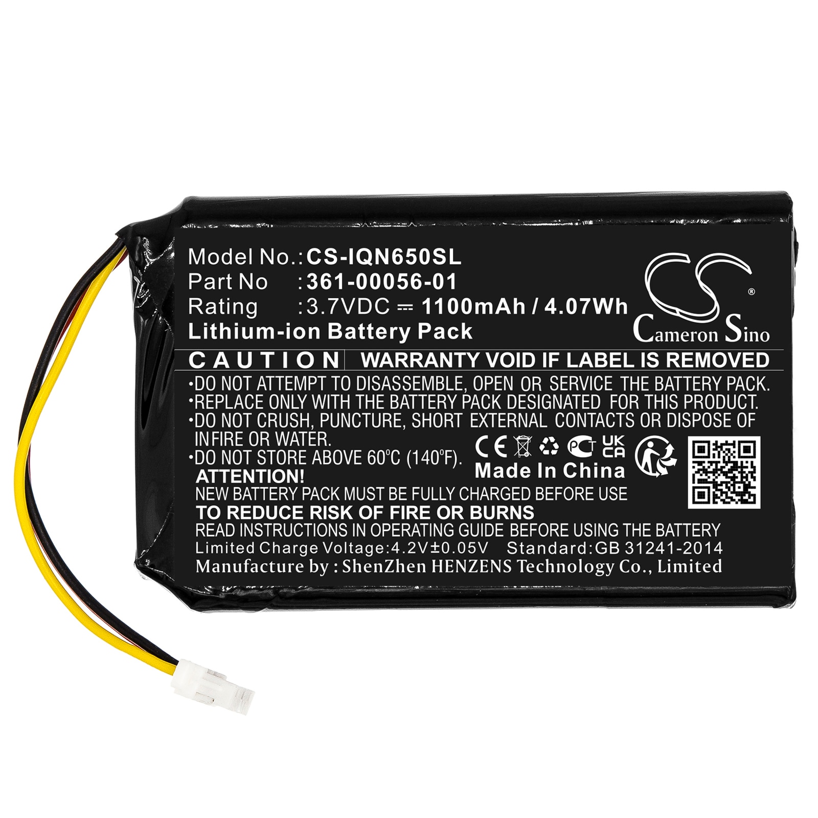 Batteri til Navigator, GPS for Garmin Nuvi 65, Nuvi 65LM, Nuvi 65LM 6" og andre.