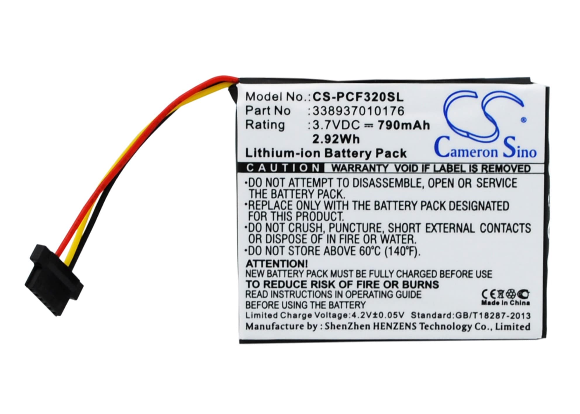 Batteri for navigator, GPS for Pioneer AVIC-F320BT, AVIC-F310BT, AVIC-F AVIC-U osv.