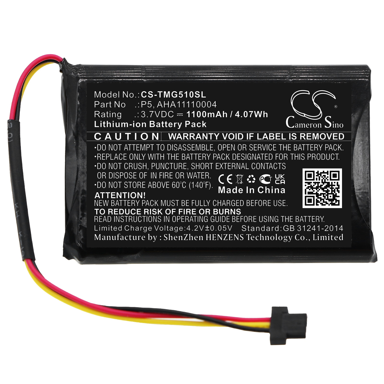 Batteri for navigator, GPS for TomTom Go 510, 4FA50, Go 520 osv.