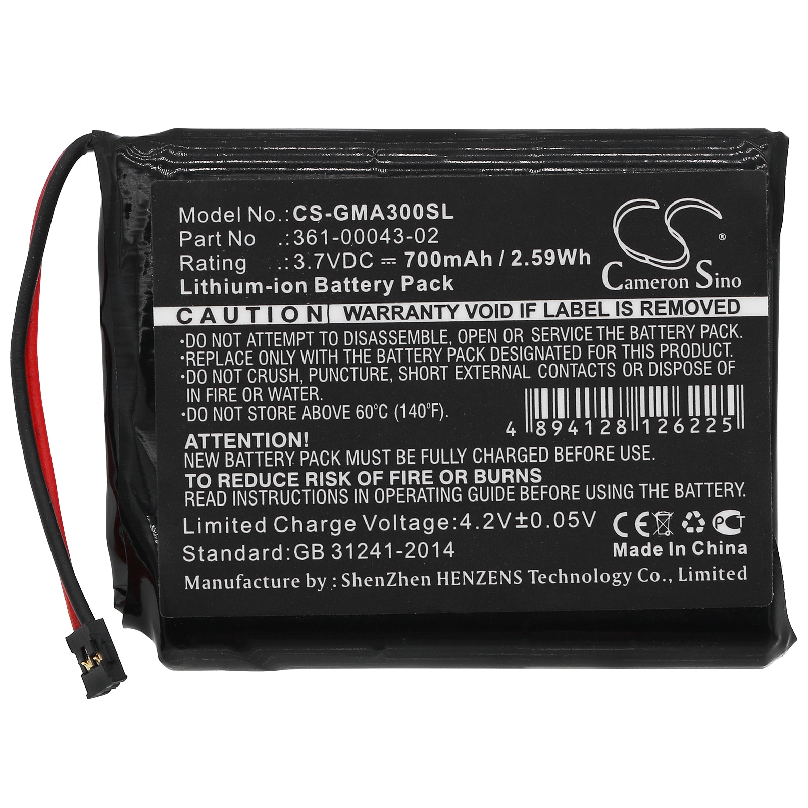 Batteri for navigator, GPS for Garmin Approach G30, 010-01690-00