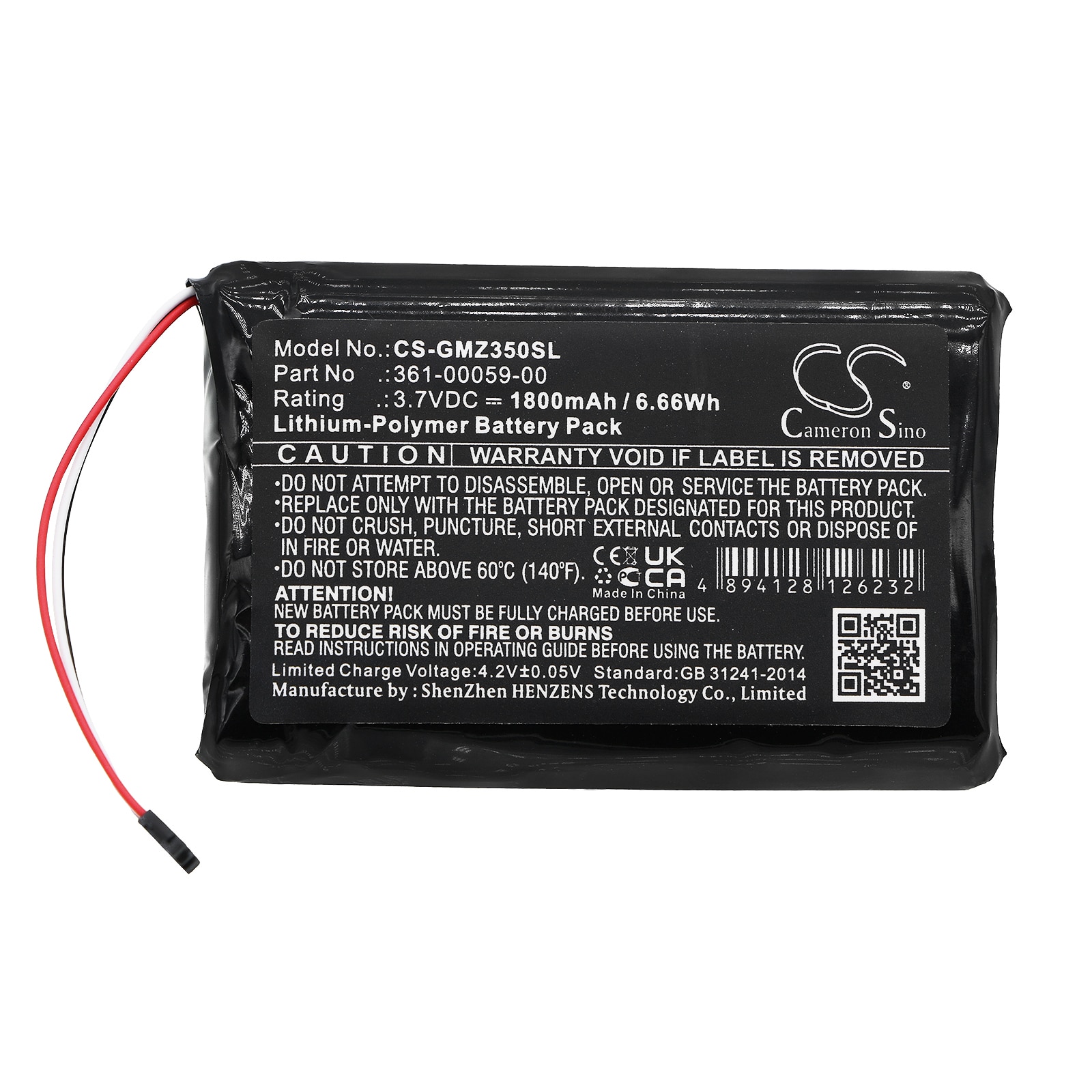 Batteri for navigator, GPS for Garmin ZUMO 350LM, ZUMO 390LM, ZUMO 340LM