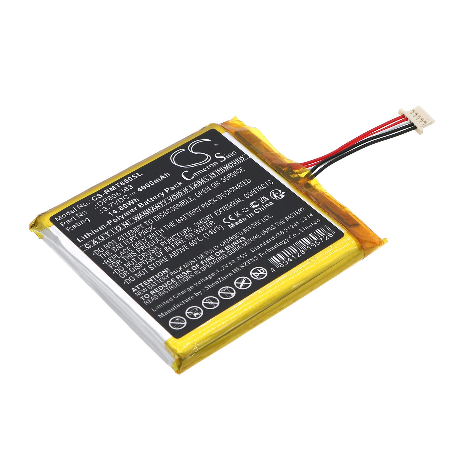 Batteri for Navigator, GPS for RAND MCNALLY TND-T85, OD7, OD8 etc.