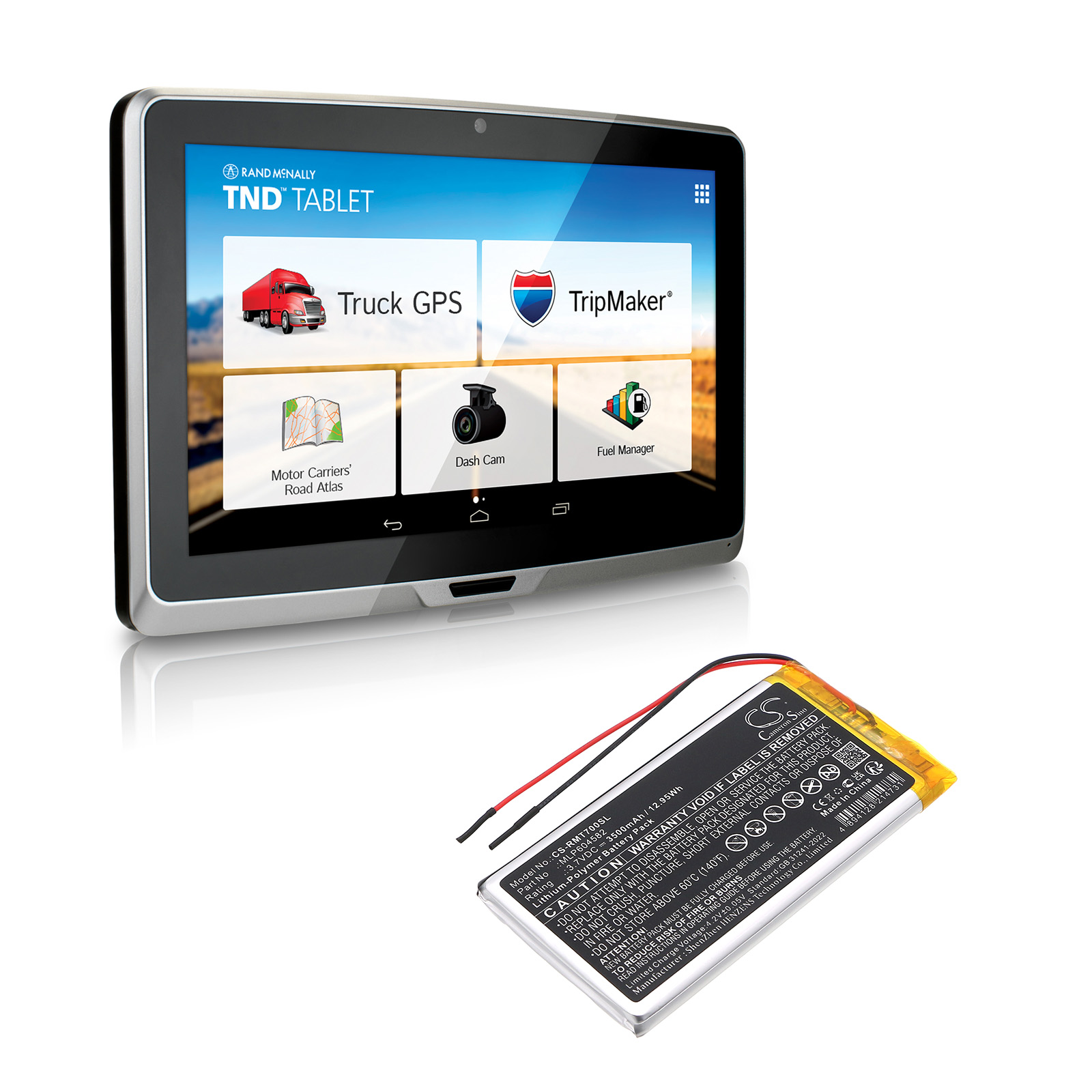 Batteri til Navigator, GPS for RAND McNally TND-70