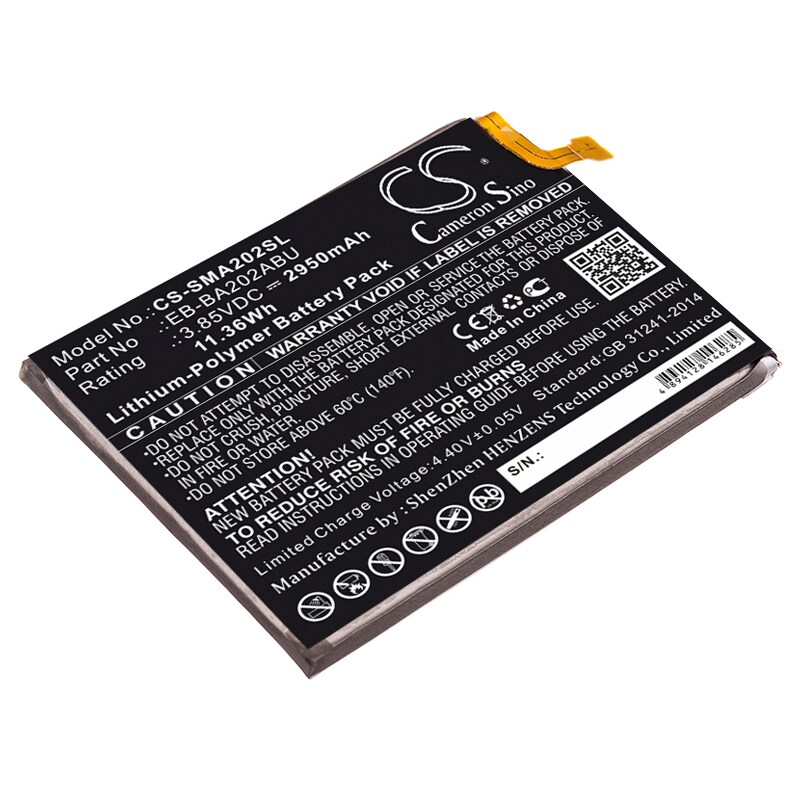 Batteri for SmartPhone, Mobil for Samsung Galaxy A20e, SM-A202, SM-A202F/DS og andre.