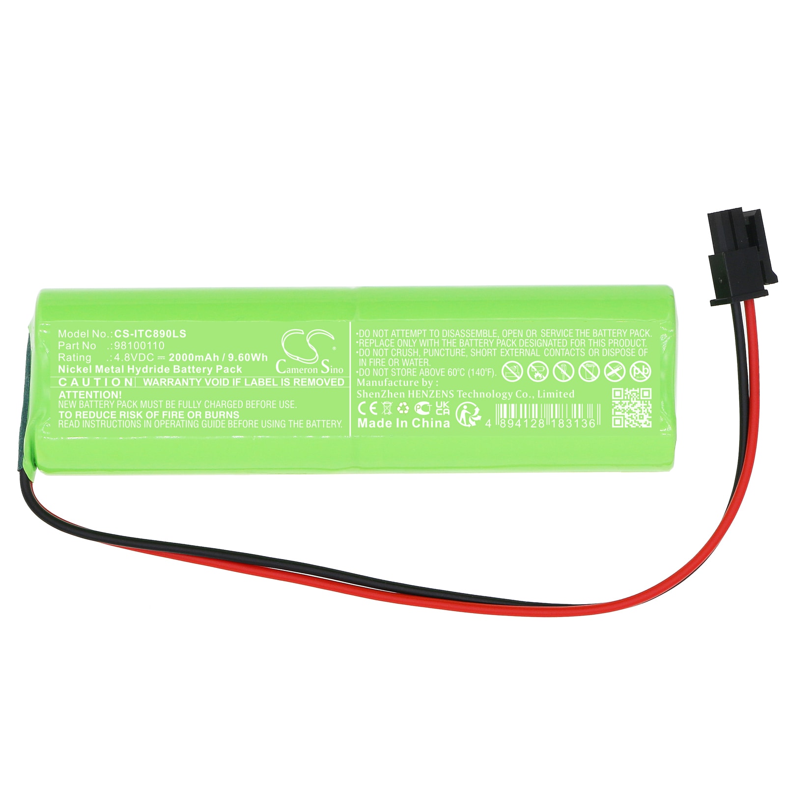 Batteri til nødlys for Inotec 890021