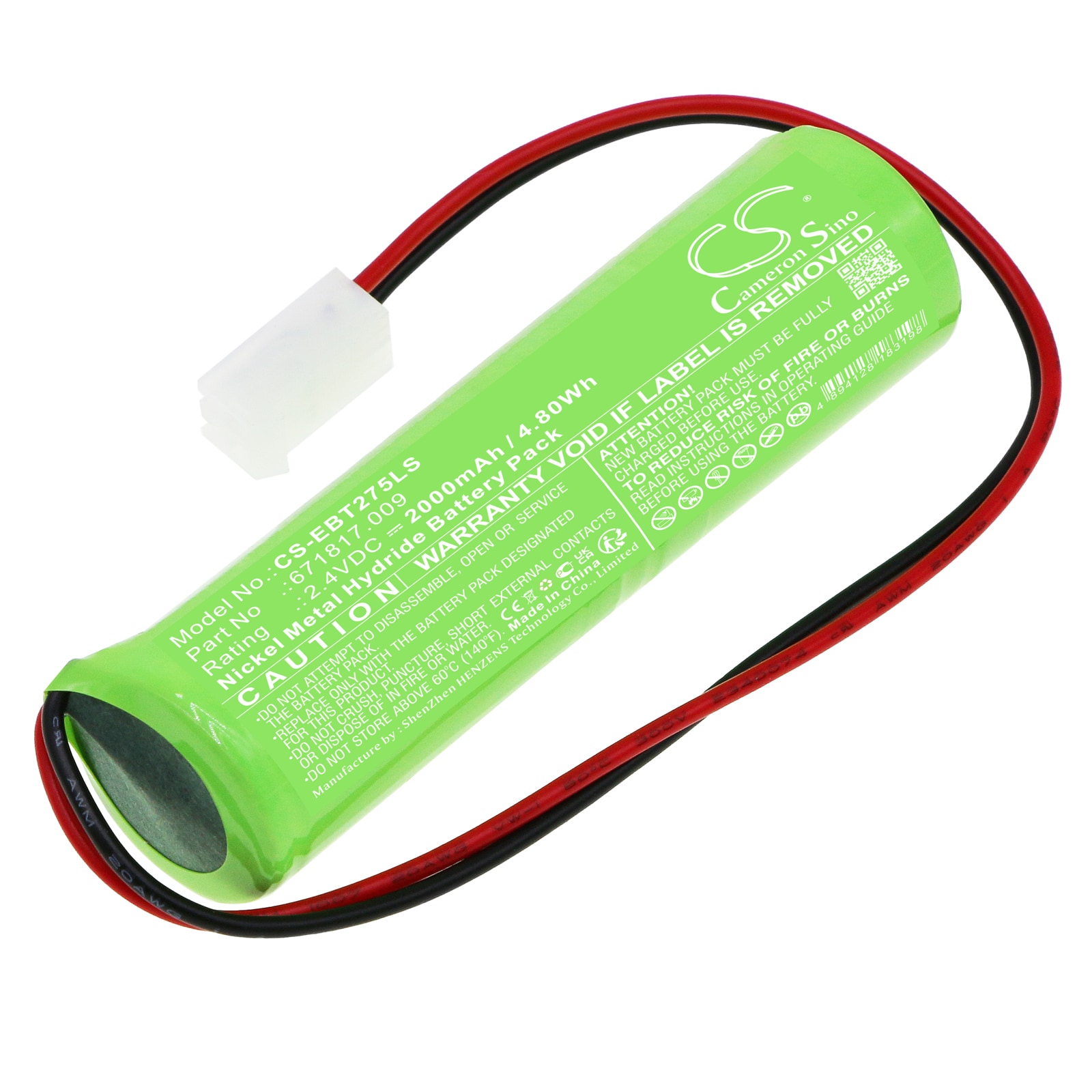 Batteri til nødlys for ELUBAT swiss 275 602, KRMT 23/43