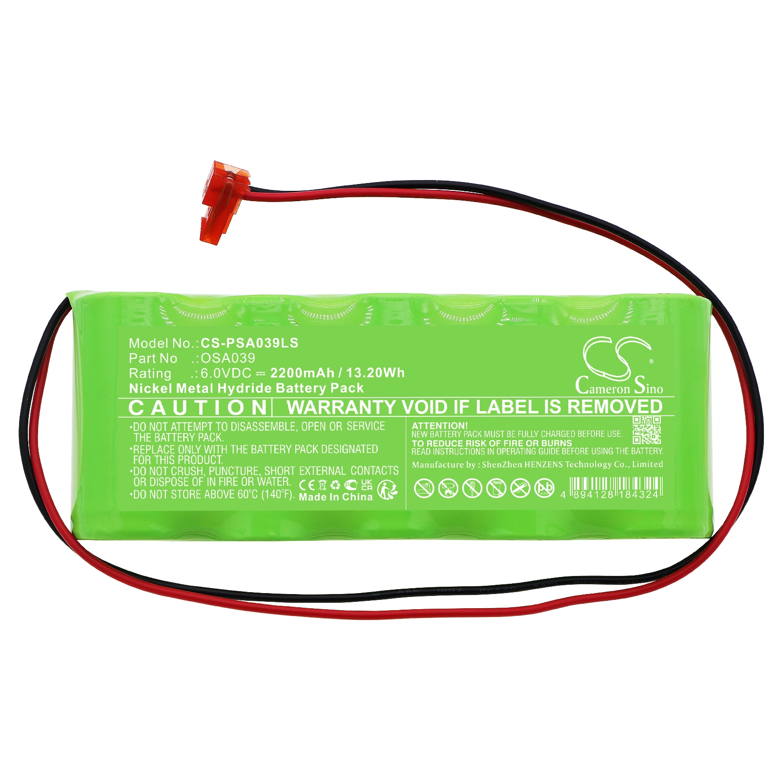 Batteri for nødlys til PowerSonic A13146-10