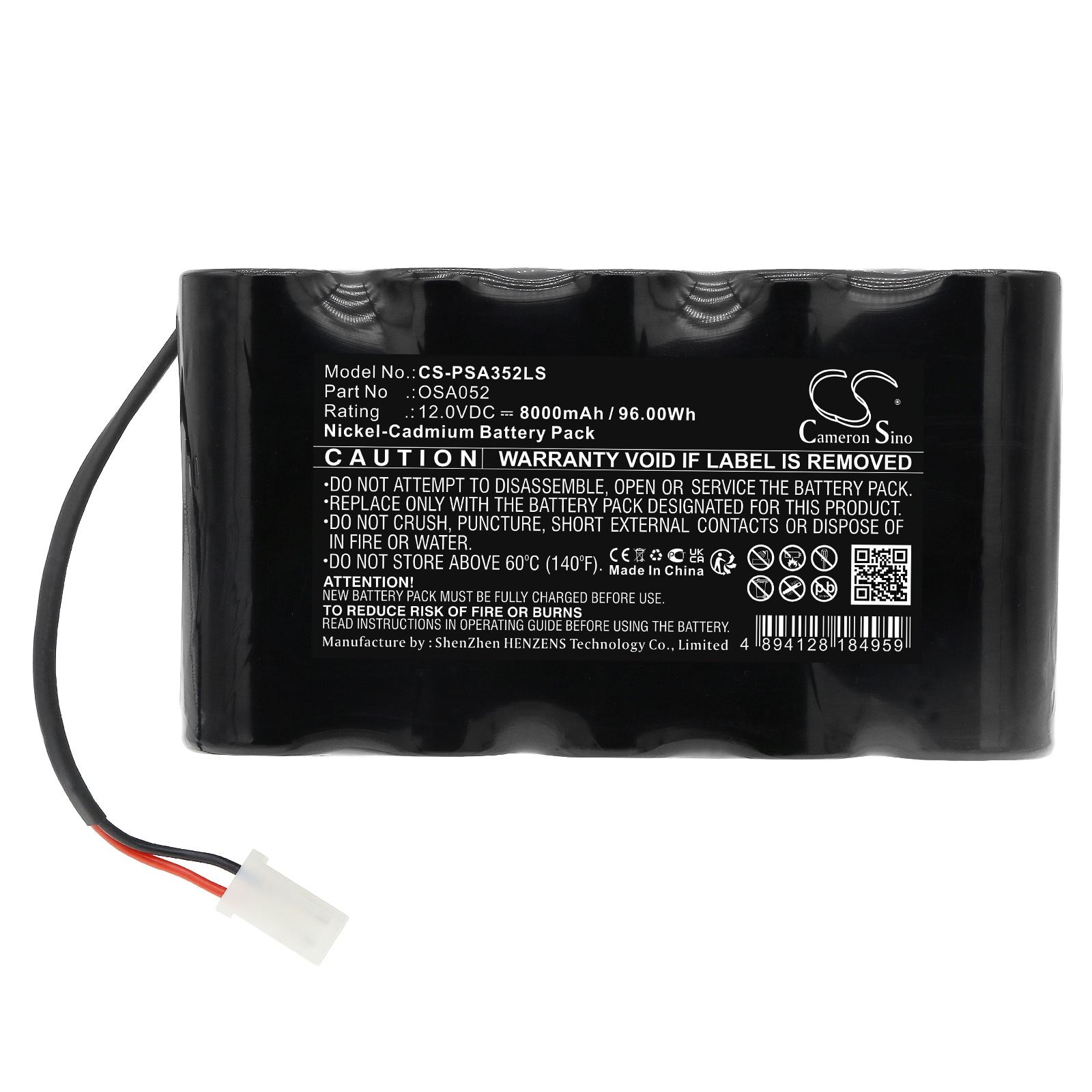 Batteri til nødlys for PowerSonic A35241