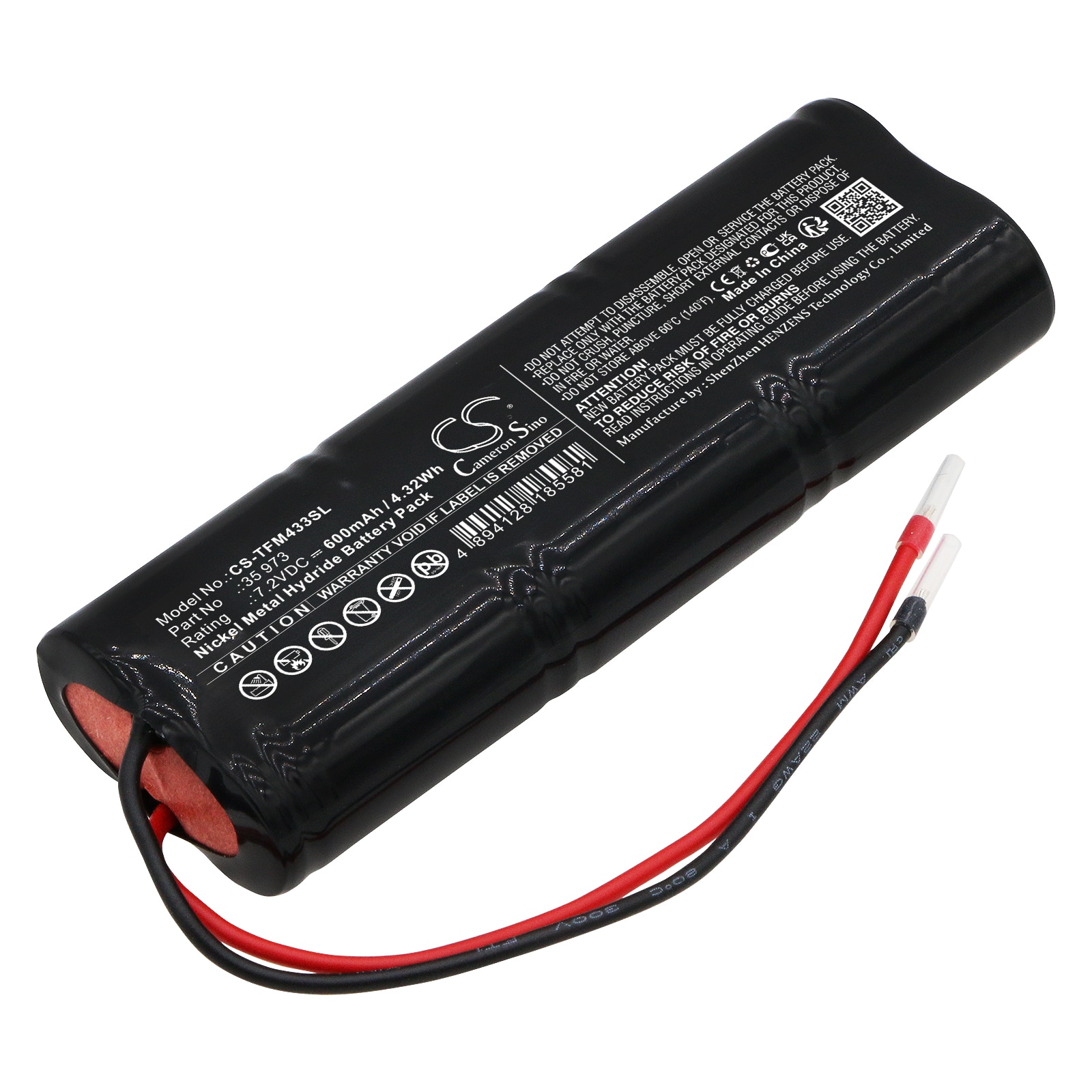 Batteri til nødlys for TELENOT F1011/S, 6/N-270AA, FM 433 og andre.