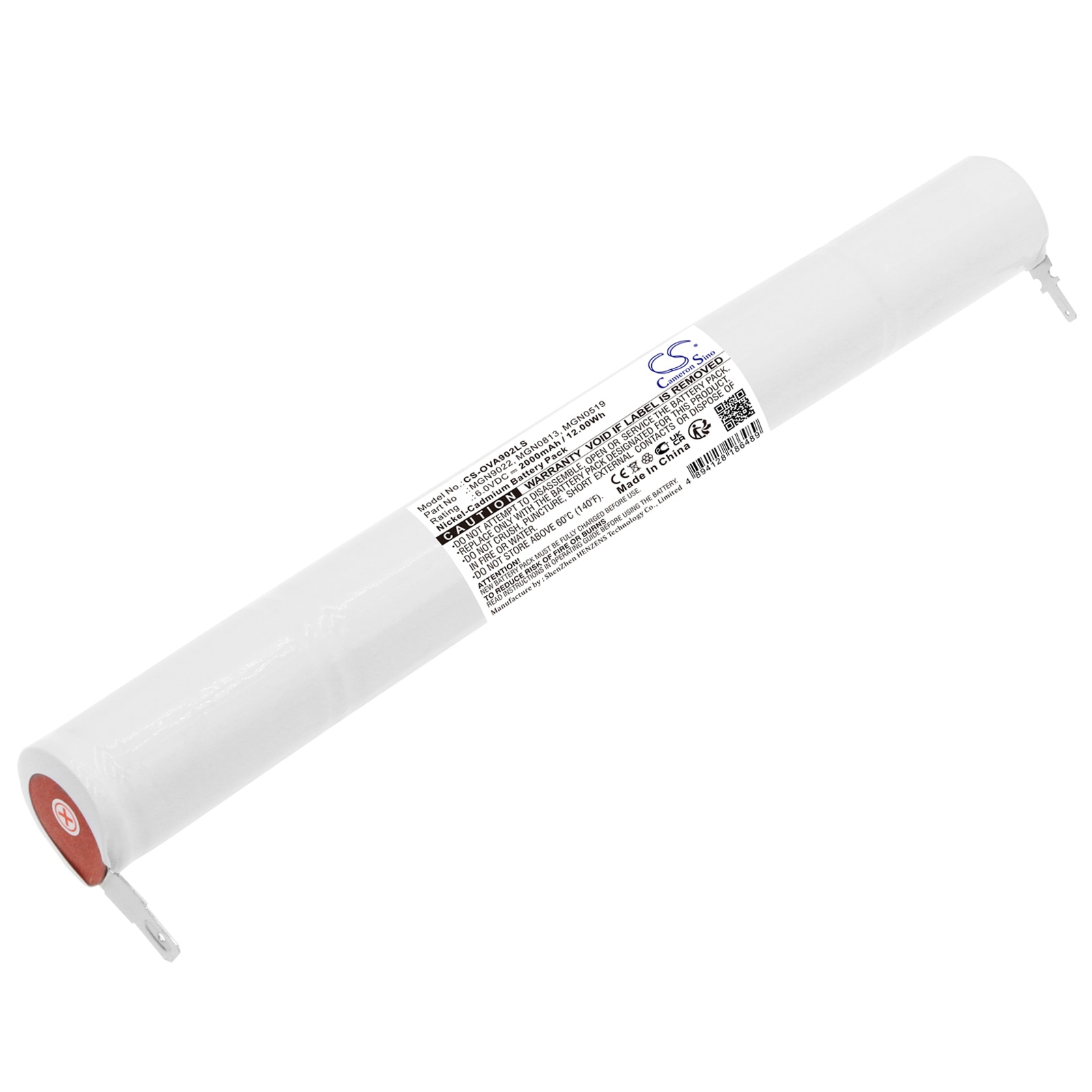 Batteri til nødlys for URA MGN9022, MGN0813, MGN0519 og andre.