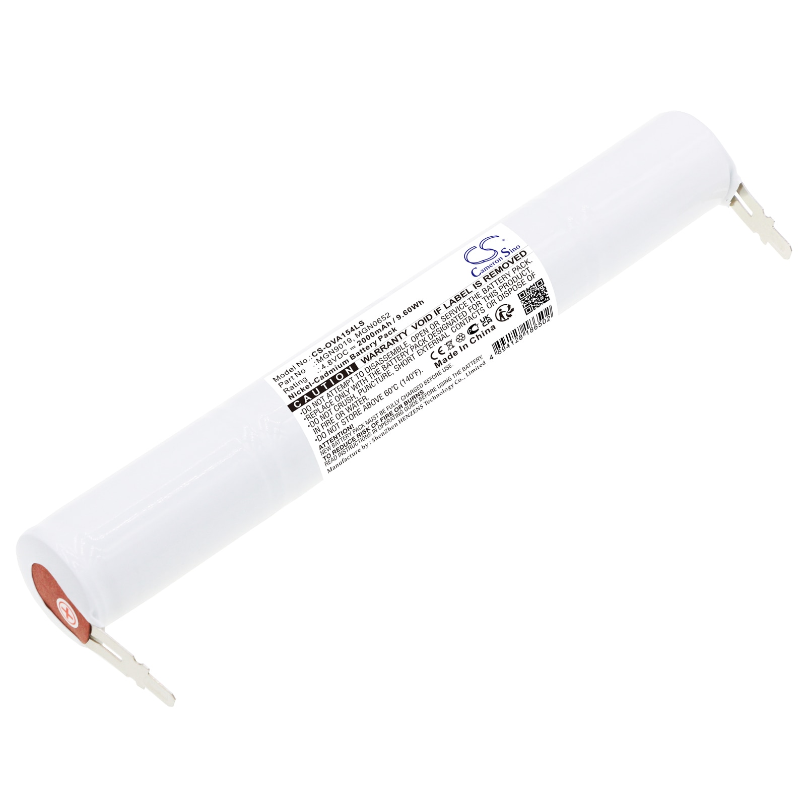 Batteri for nødbelysning til BAES 10050038, 789673, 803790 etc.
