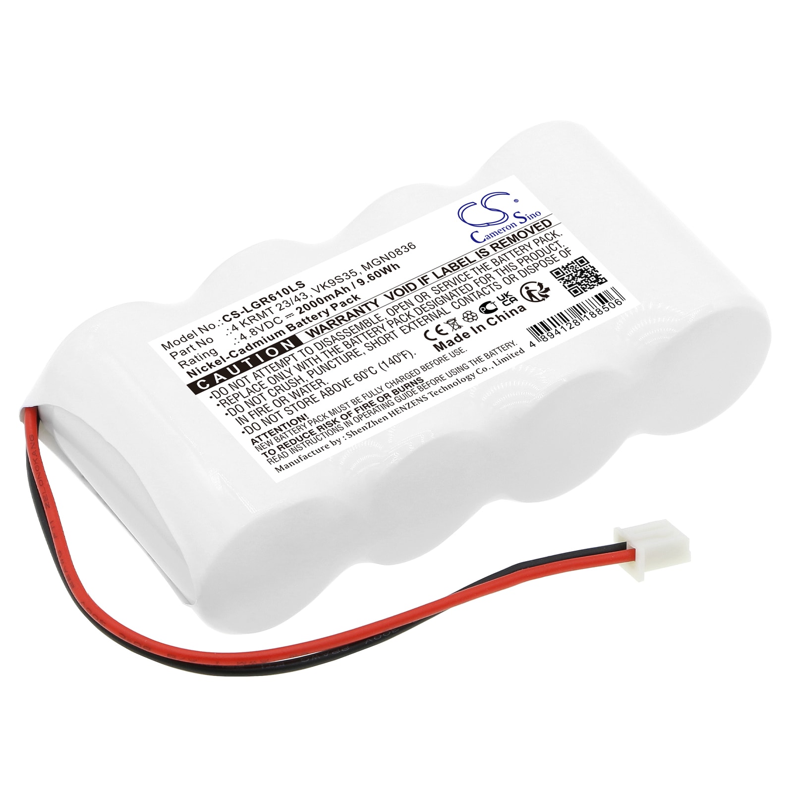 Batteri til nødlys for Legrand 61091, NGN0725, SEA39782