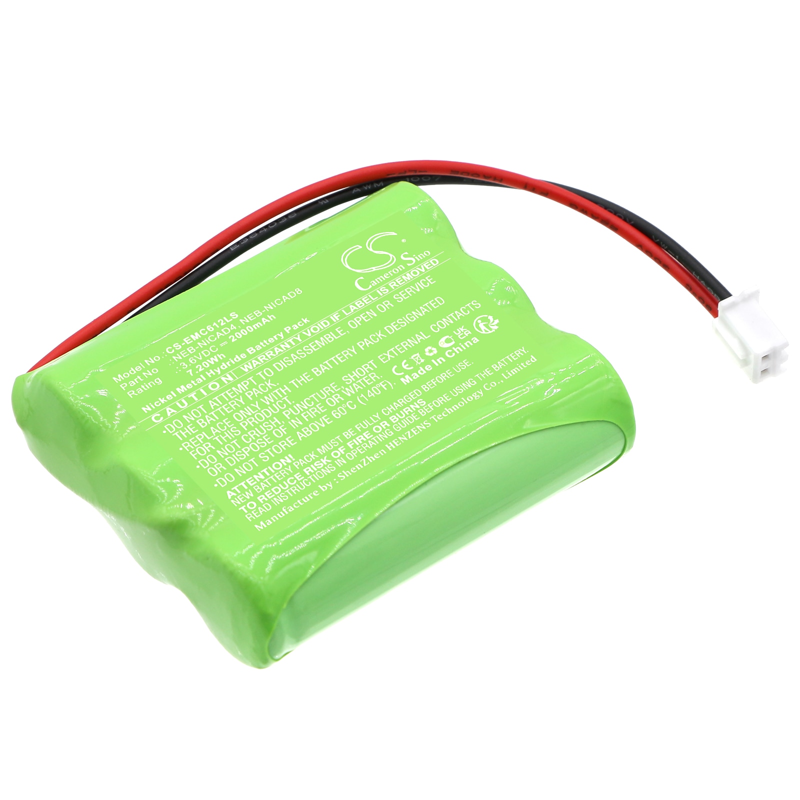 Batteri for nødbelysning til Nora Lighting NE-602LED, NE-612LED