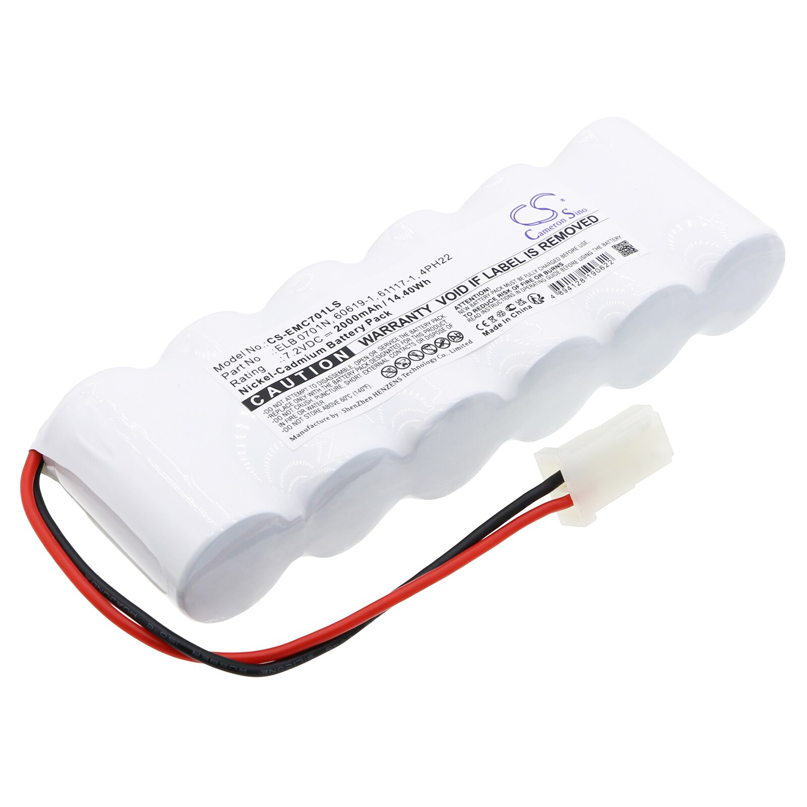 Batteri for nødlys for Lithonia LV S W R 120/277 ELN UM
