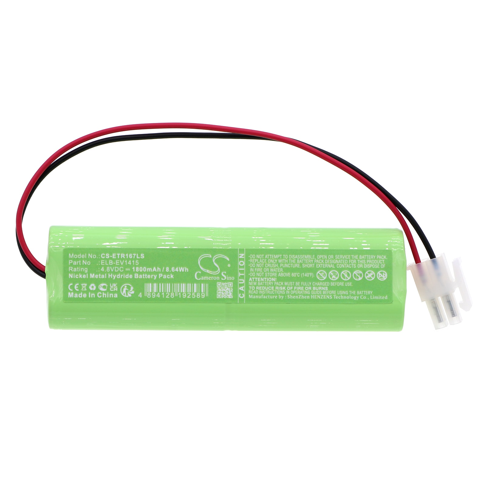 Batteri til nødlys for Ektor EV1670, 1415
