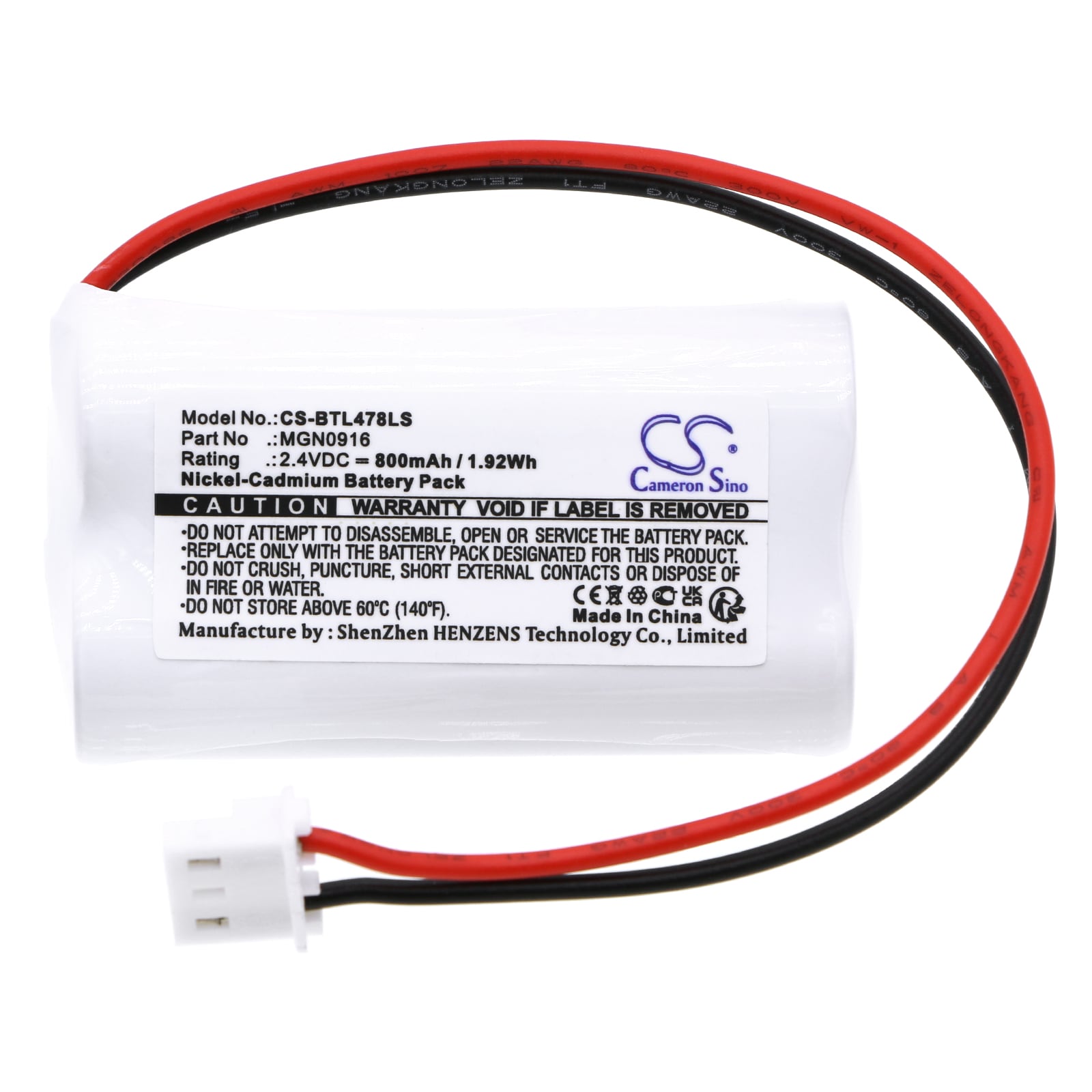 Batteri for nødlys til BTICINO OVA51104, 806312, L4784/1 og andre.