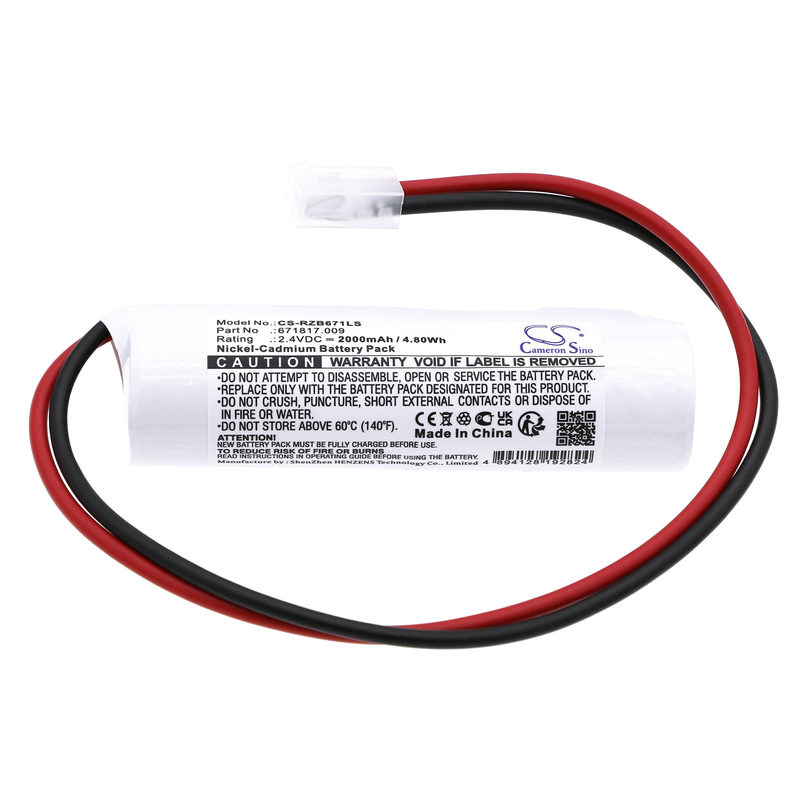 Batteri til nødlys for Elubat swiss 275 602, 275602