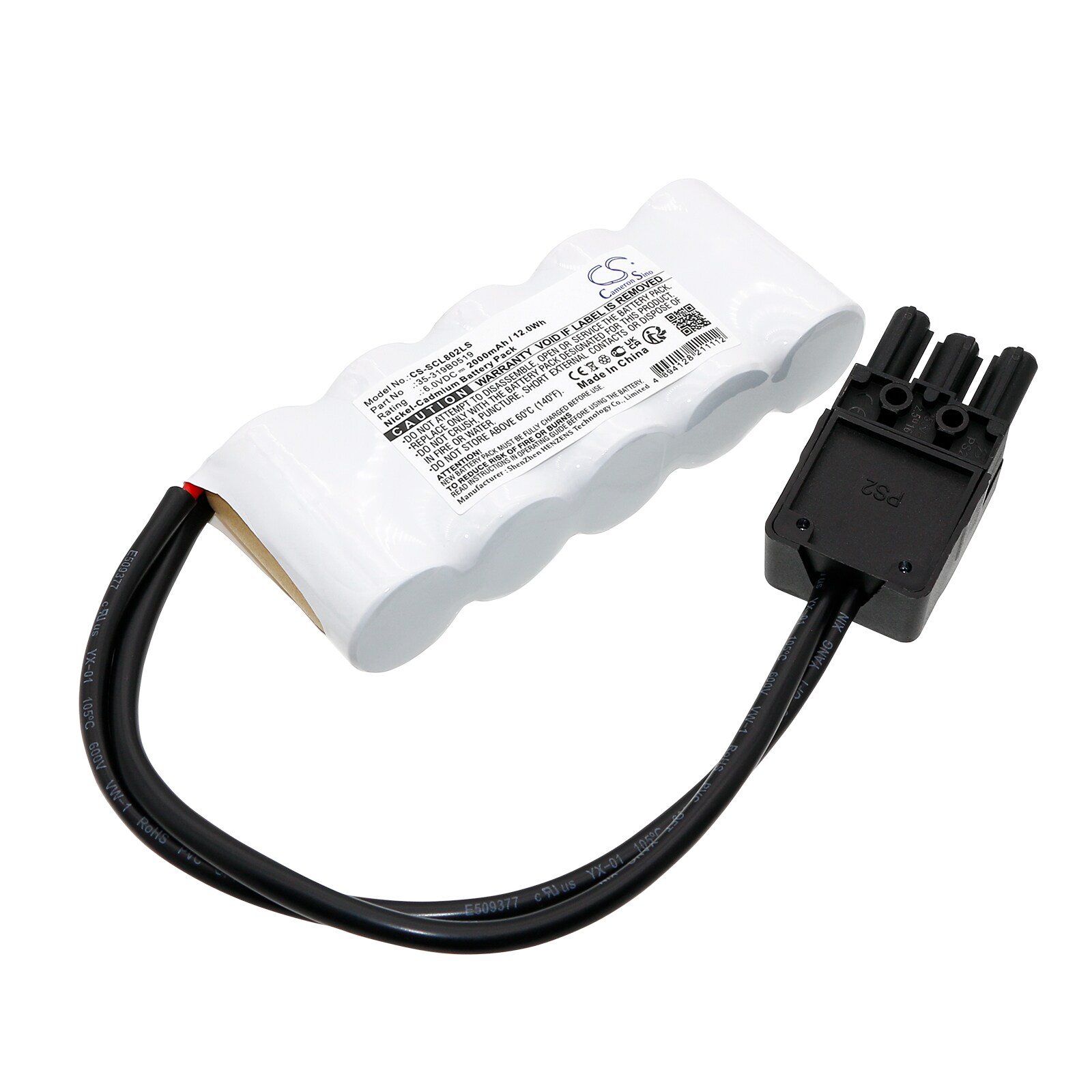 Batteri til nødlys for Schuch 8020, 8021, Licht 2627