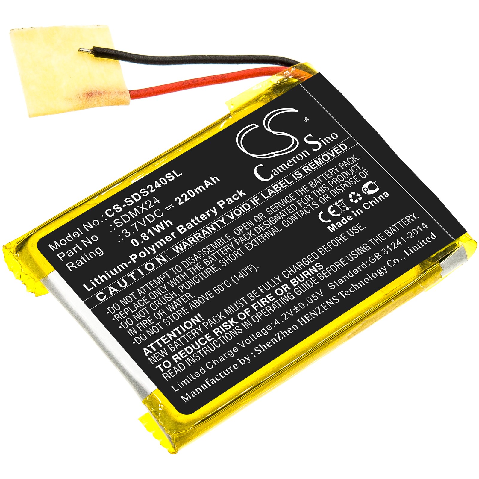 Batteri til mediespiller for SanDisk Sansa Clip Sport