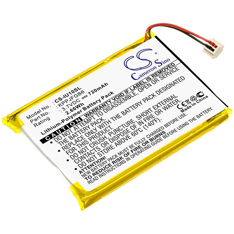 Mediespillerbatteri for iRiver U10, U10CT, Clix 2GB osv.