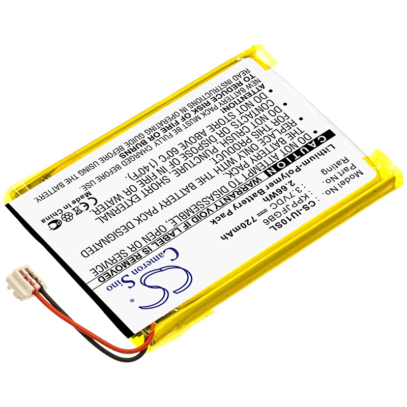 Mediespillerbatteri for iRiver U10, U10CT, Clix 2GB osv.