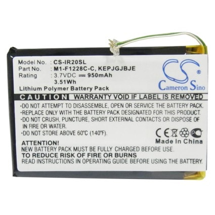 Batteri til mediespiller for iRiver Clix Plus, U20, REI-iriverclix2 og andre.