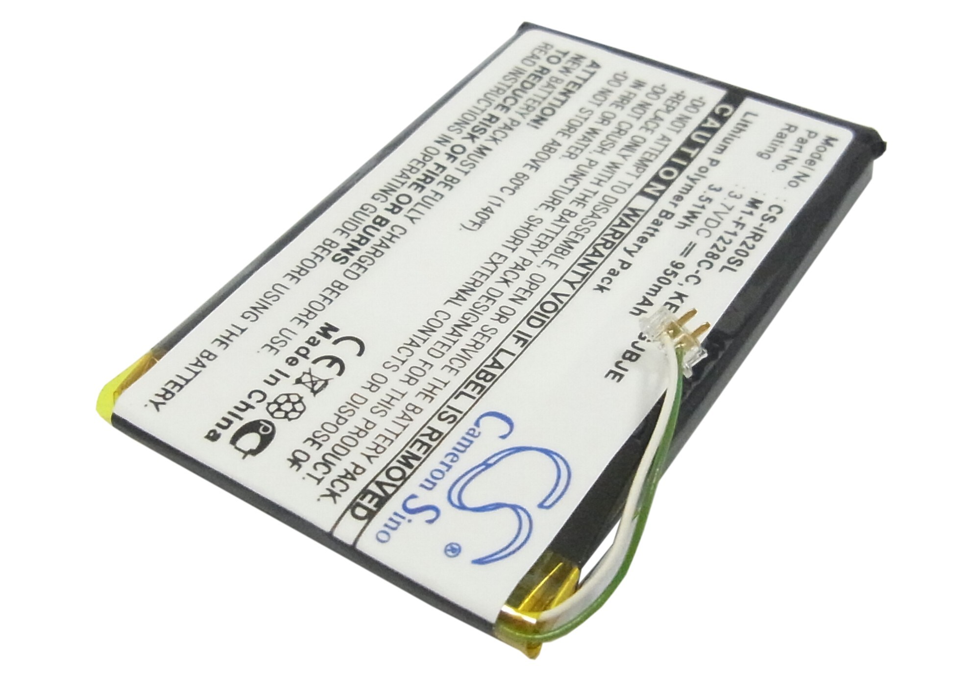 Batteri til mediespiller for iRiver Clix Plus, U20, REI-iriverclix2 og andre.