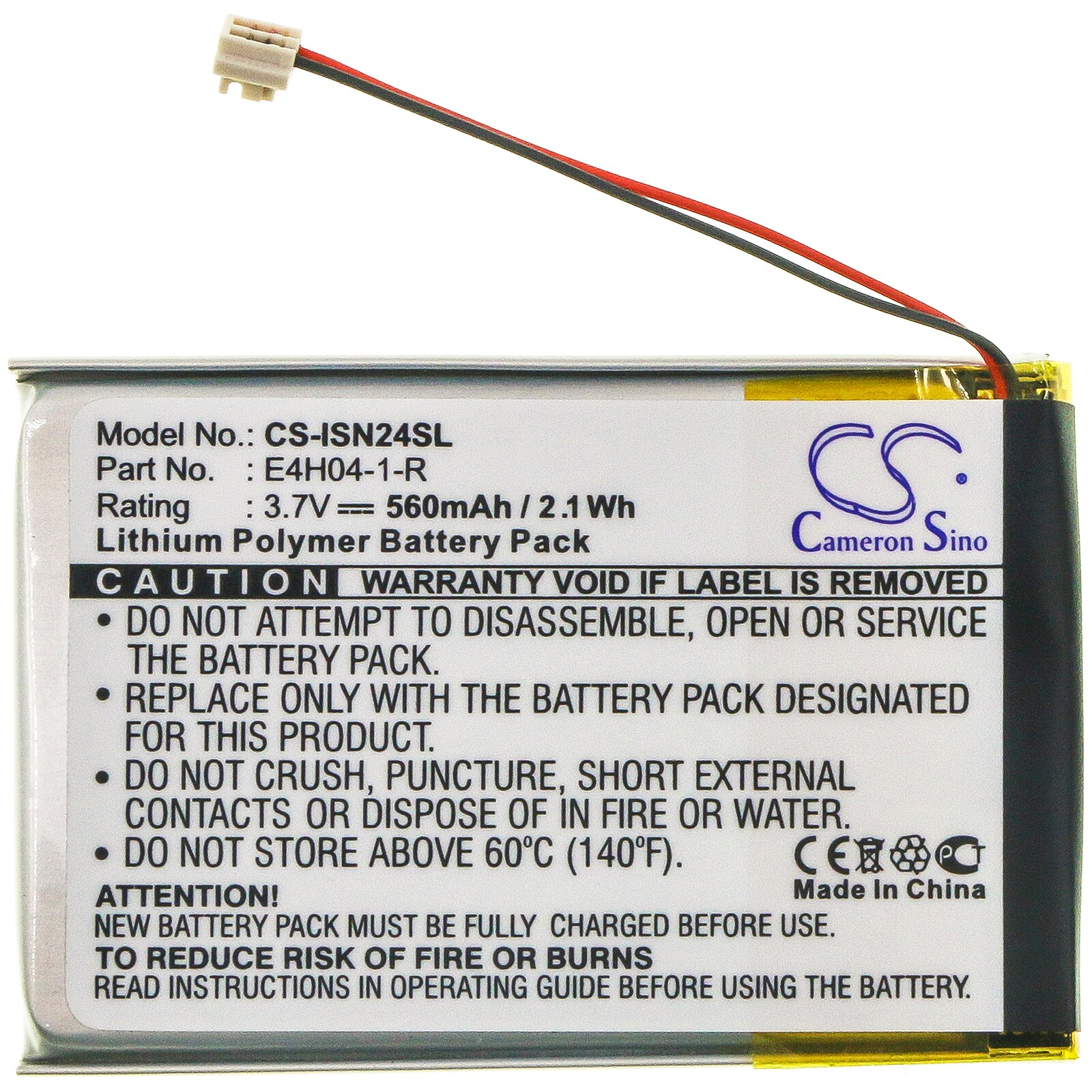 Batteri til mediespiller for INSIGNIA NS-4V24, NS-8V24