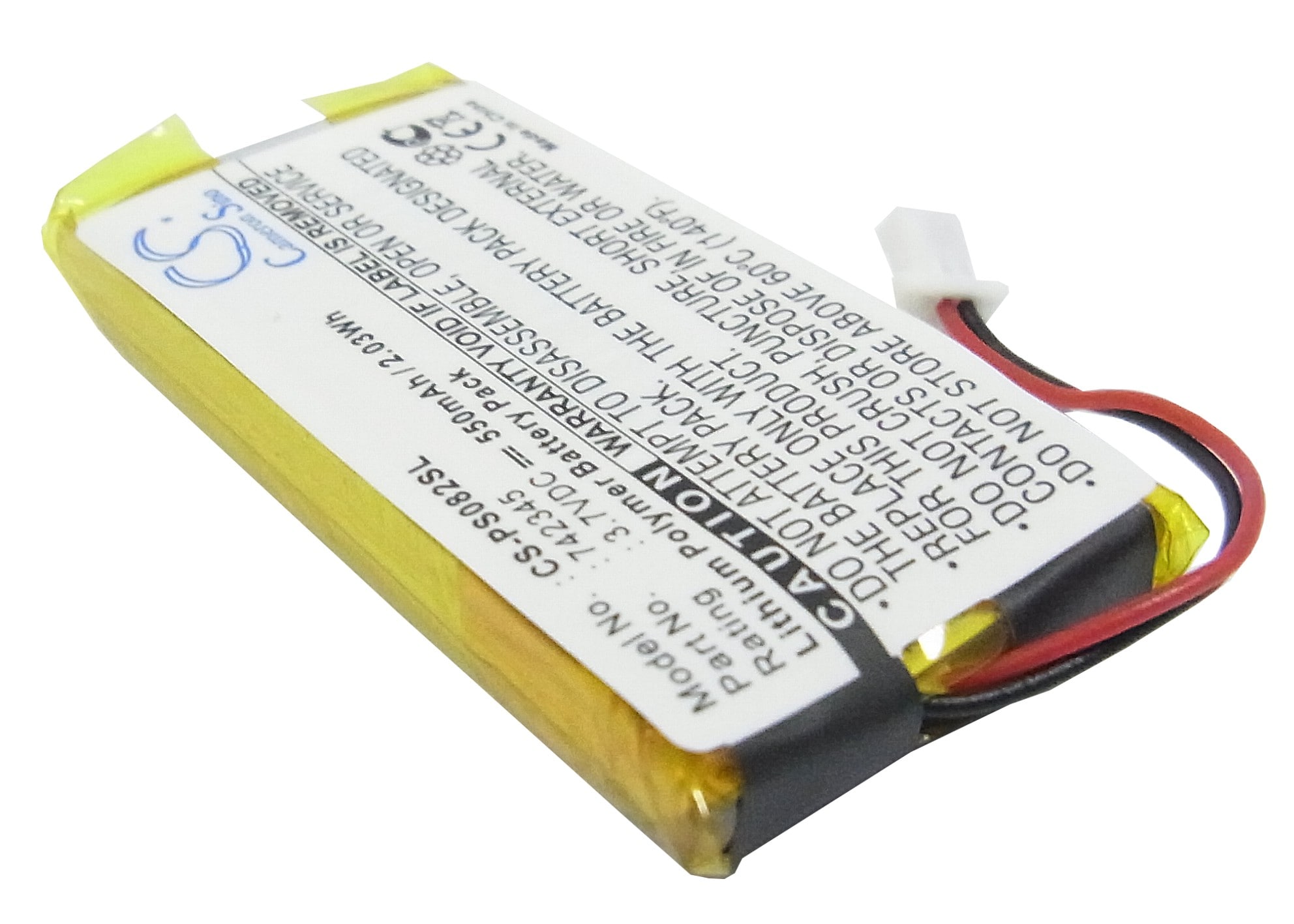 Batteri for mediespiller for Philips GoGear HDD082/17 2GB