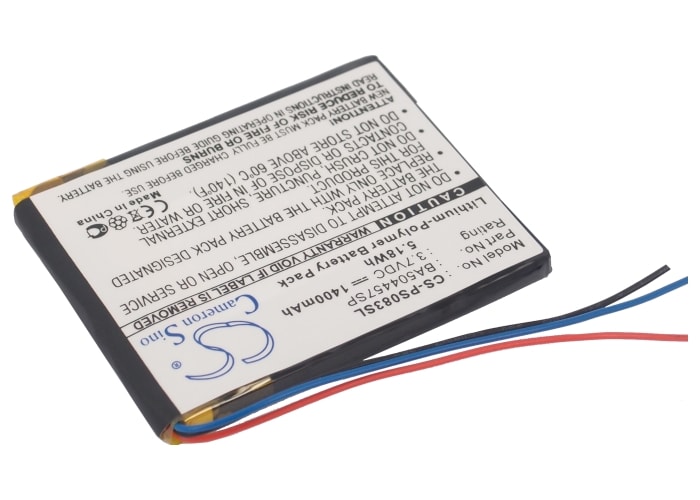 Batteri for mediespiller for Philips GoGear Muse, SA2MUS16S/02, SA3MUS08S/37