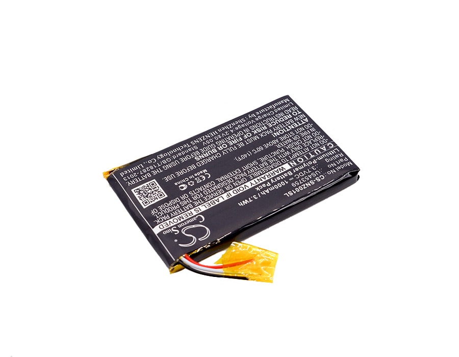 Batteri til mediespiller for Sony NWZ-ZX1, Walkman NWZ-ZX1, MDR-HW700DS